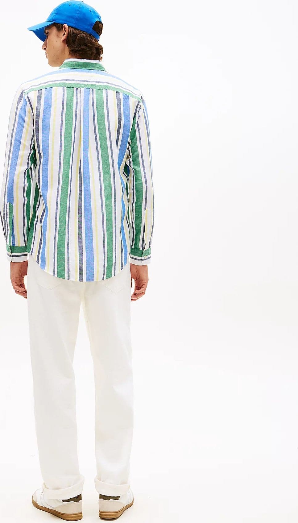 Camicia uomo Tommy Hilfiger in lino e cotone a righe – Regular fit MW0MW424540CD - 4