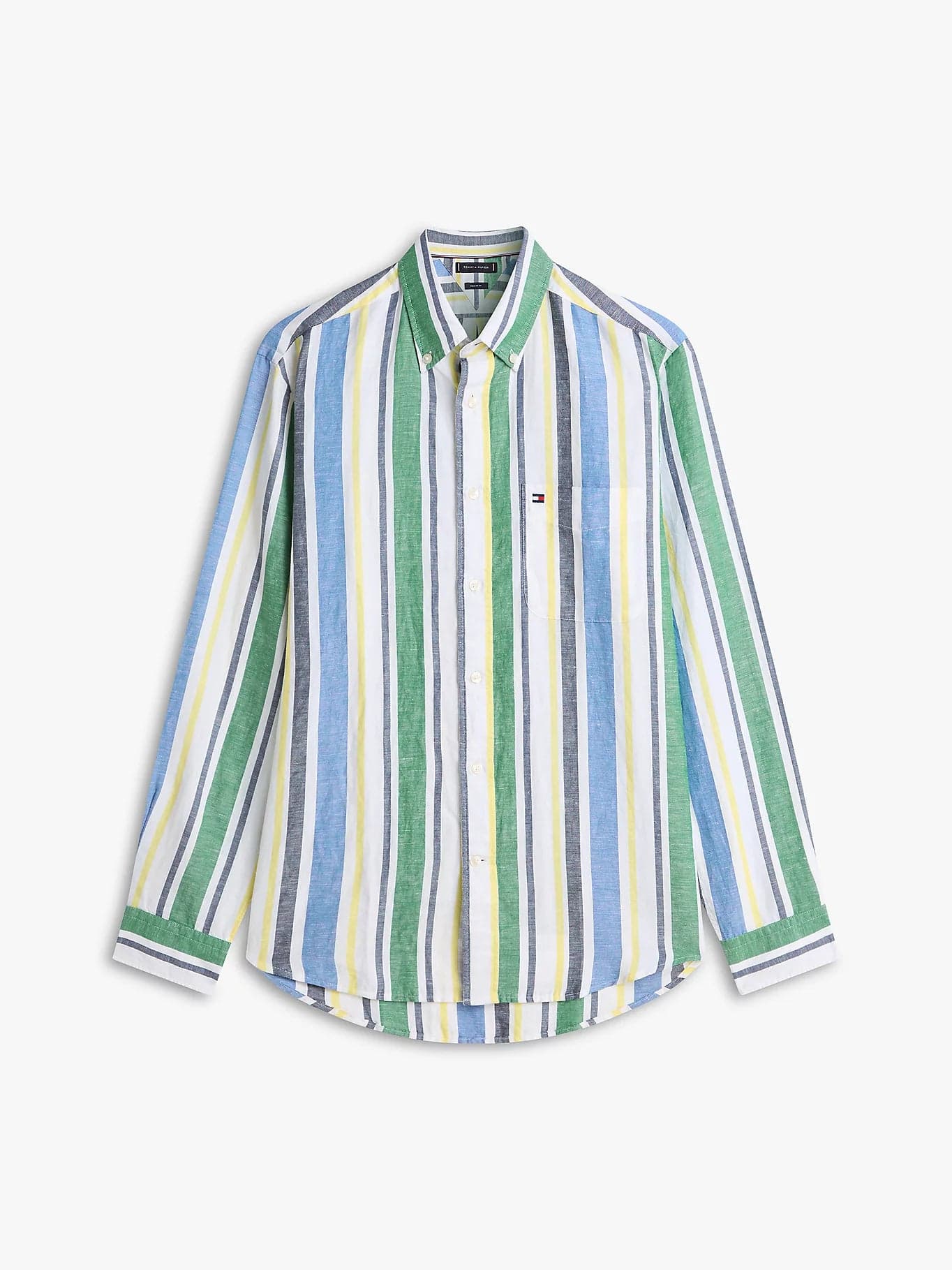 Camicia uomo Tommy Hilfiger in lino e cotone a righe – Regular fit MW0MW424540CD - 5