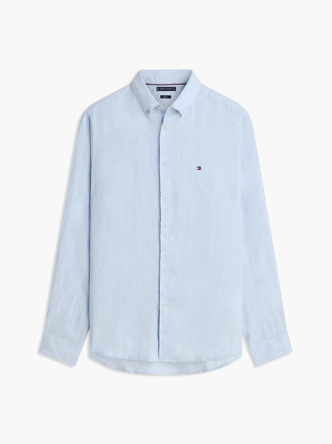 Camicia uomo Tommy Hilfiger in lino regular fit azzurra MW0MW41530C1O - 5