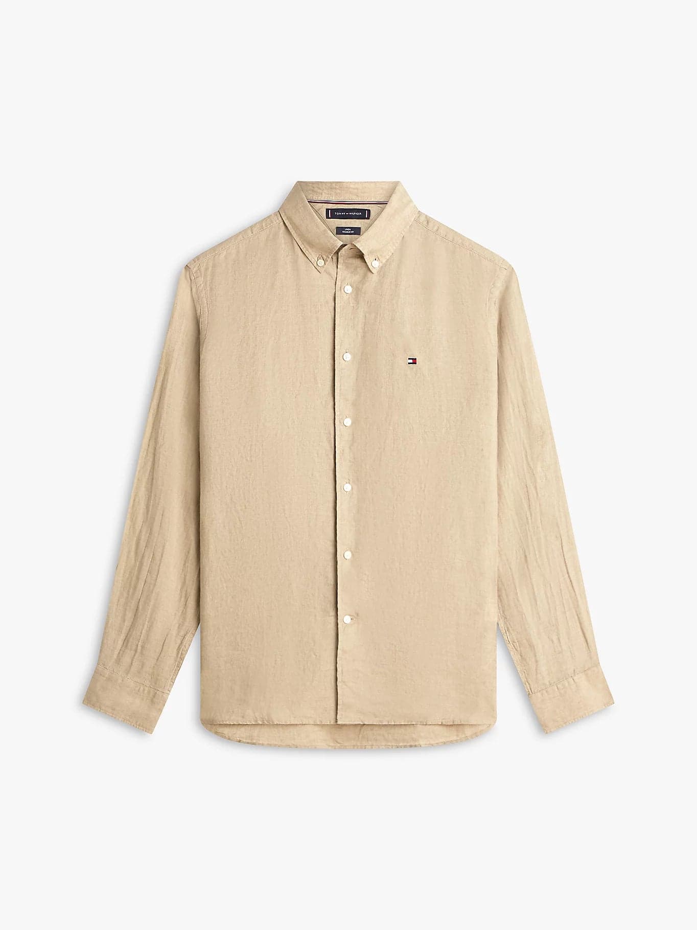 Camicia uomo Tommy Hilfiger in lino regular fit beige MW0MW41530RBT - 5