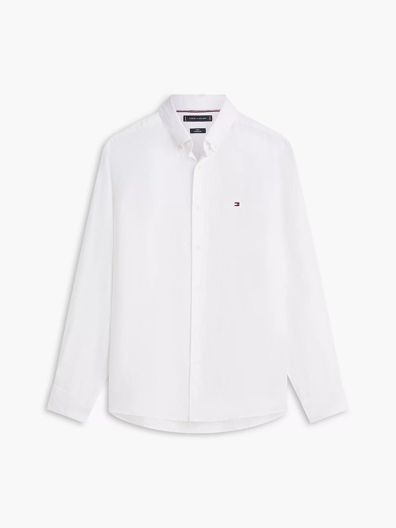 Camicia uomo Tommy Hilfiger in lino regular fit bianca MW0MW41530YBR - 5