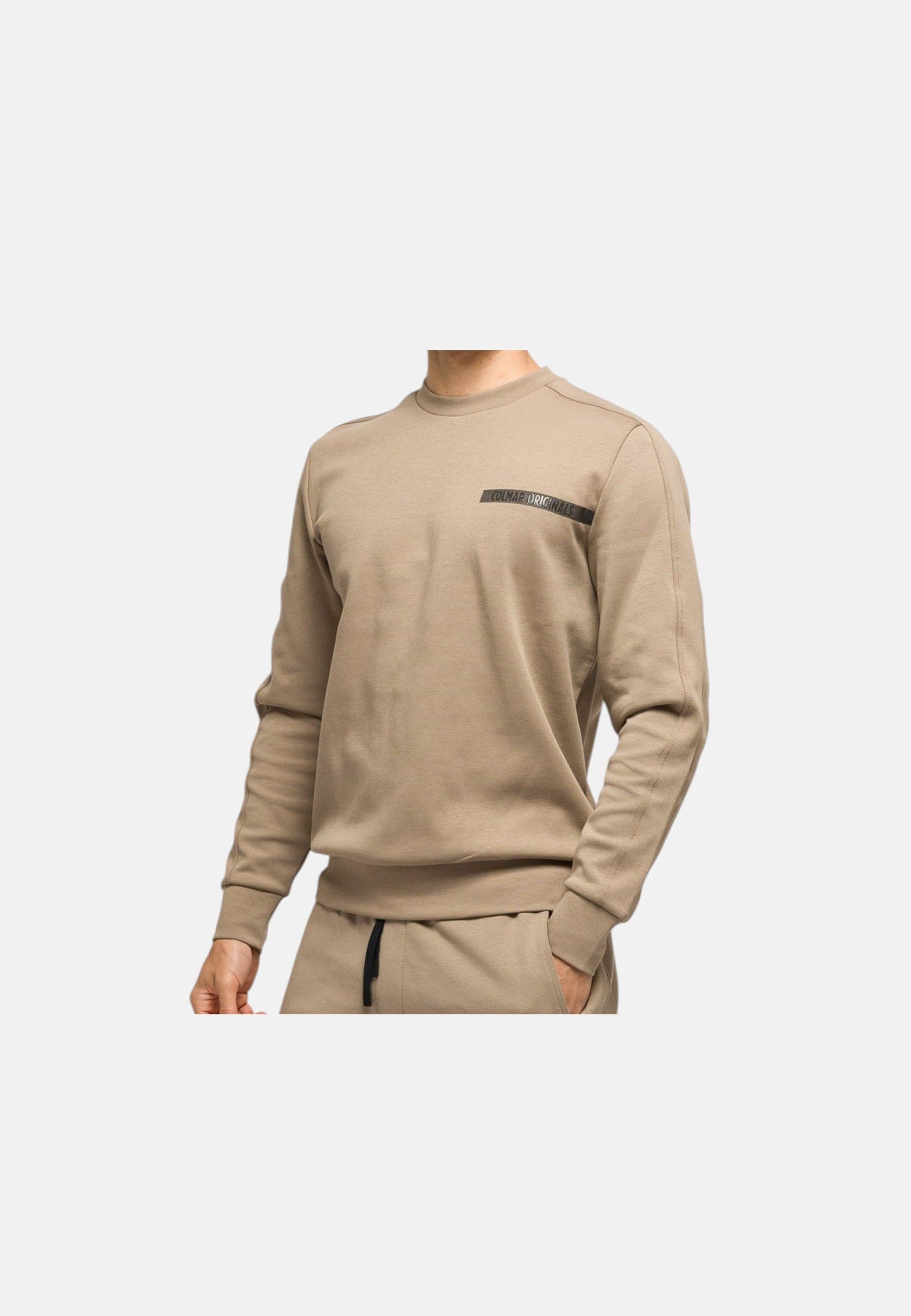 Colmar Felpa Uomo Girocollo 6126 Beige con Logo - 5