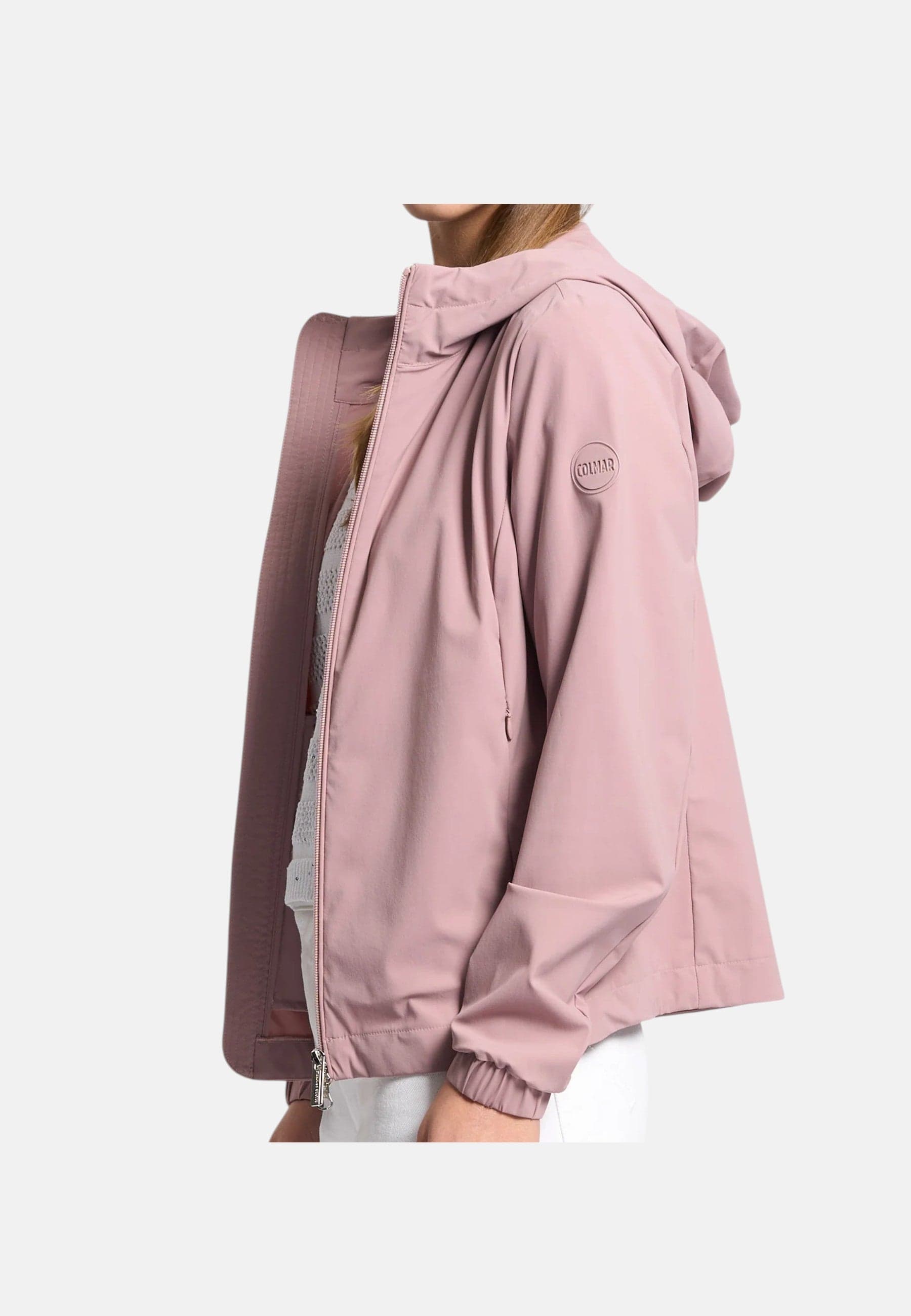 Colmar Giacca Giubbino Donna Stretch 1914 Rosa con Cappuccio - 2