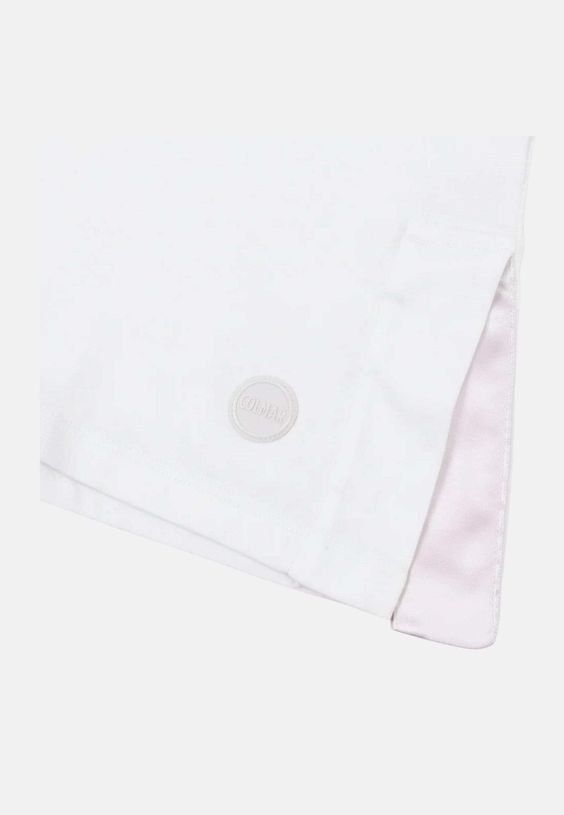 Colmar Originals T-shirt Donna Bianca con Spacchetti Laterali in Cotone Regular Fit 8672 6SH - 4