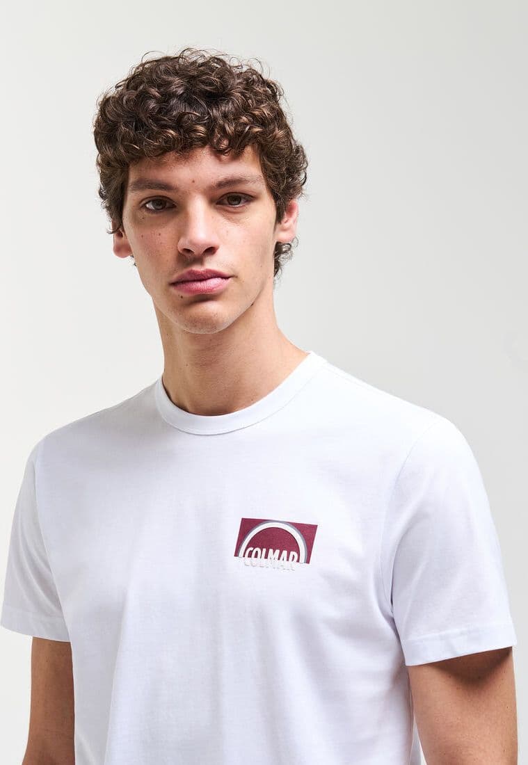 Colmar T-shirt uomo 7547 white con logo sul petto - 3