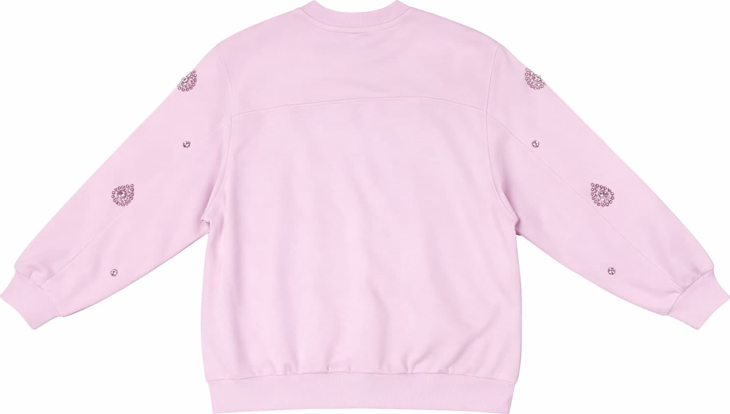 Felpa donna Jijil rosa con applicazioni decorative - 2