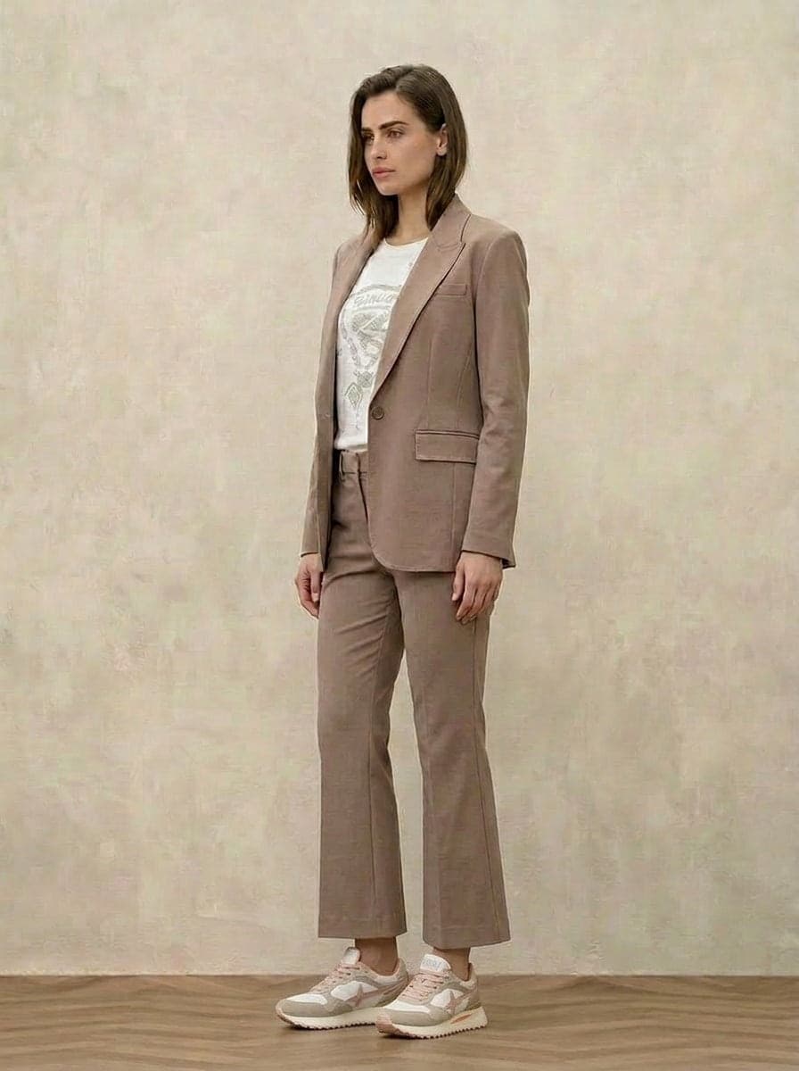 Giacca Donna Circolo 1901 tabacco Stretch Elegante – Modello FD3859 - 2