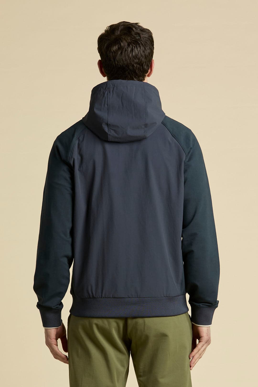 Giubbino Uomo Aeronautica Militare blu navy con cappuccio removibile full zip - 2