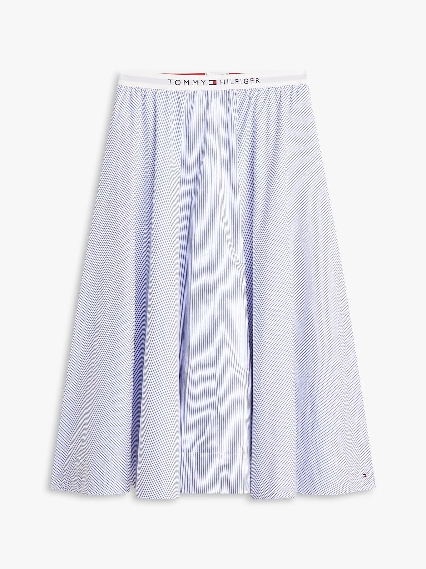 Gonna donna midi Tommy Hilfiger in cotone con elastico logo – Mod. WW0WW489360Y9 - 5