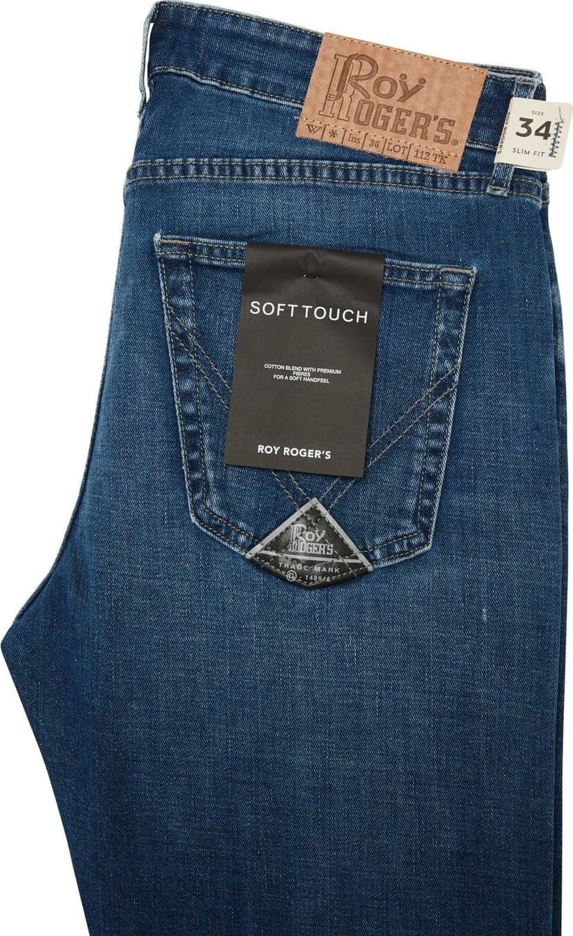 Jeans Uomo Roy Roger's 517 Travis denim blu stretch slim fit - 3