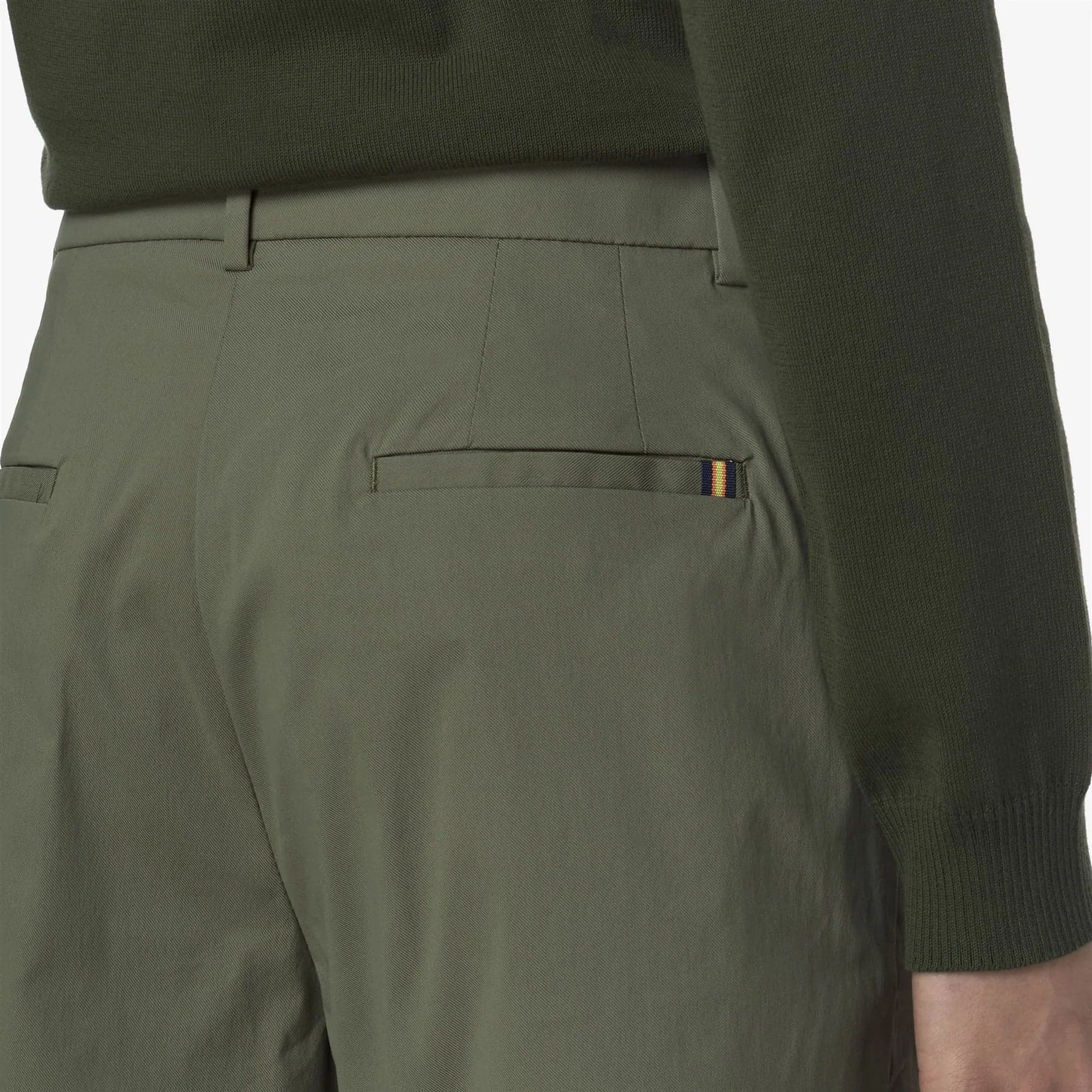 K-Way Bermuda Donna Chino Stretch in Gabardine Verde Militare Nive K6133MW - 5