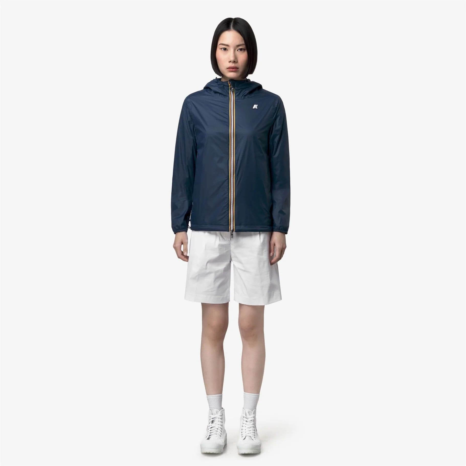 K-Way Jake giacca reversibile unisex in cotone e nylon waterproof - 2