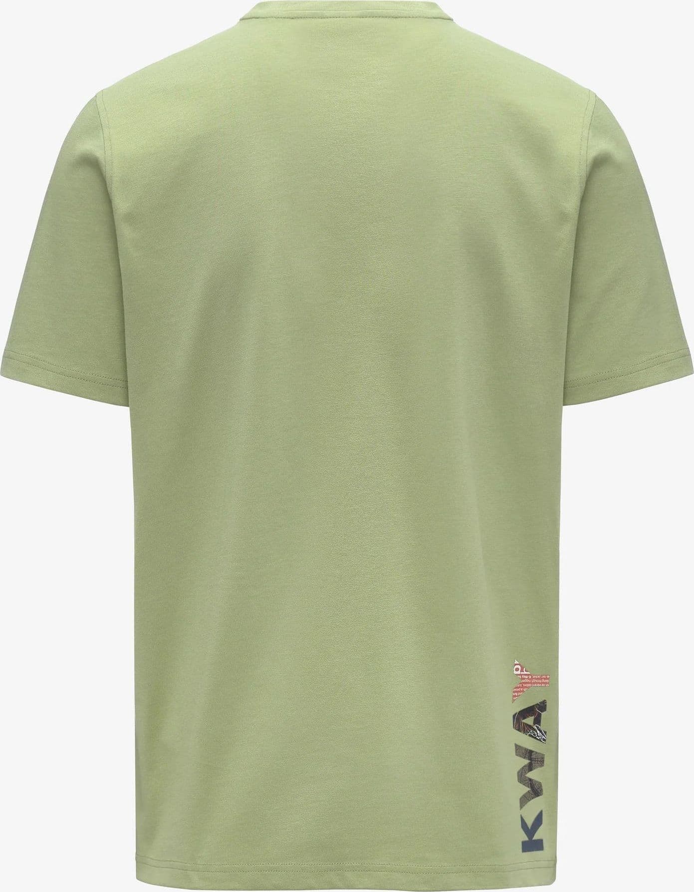 K-Way T-shirt uomo Odom slim fit in cotone verde con logo lettering - 2