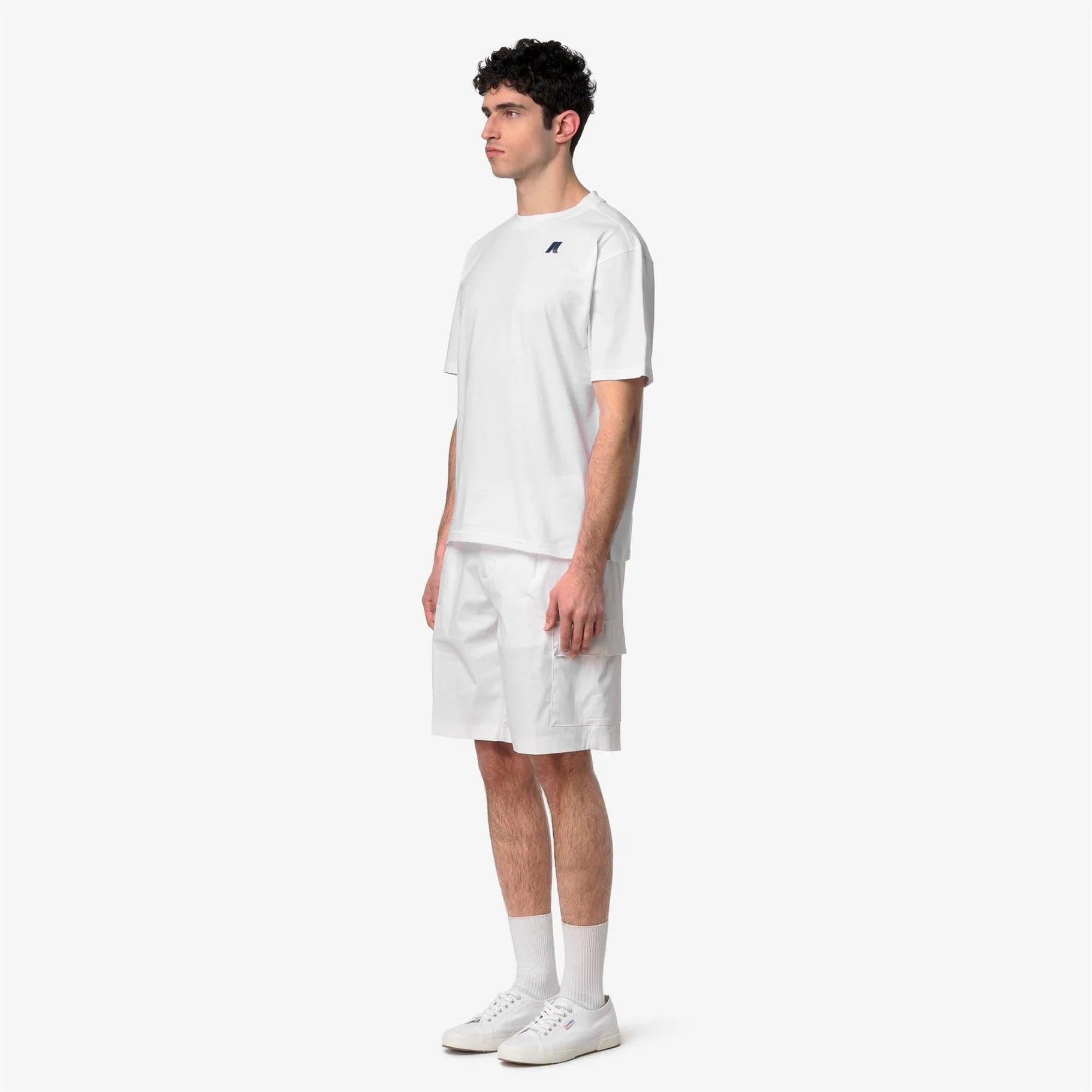 K-Way T-shirt uomo Solo Wave in cotone bianca - 5