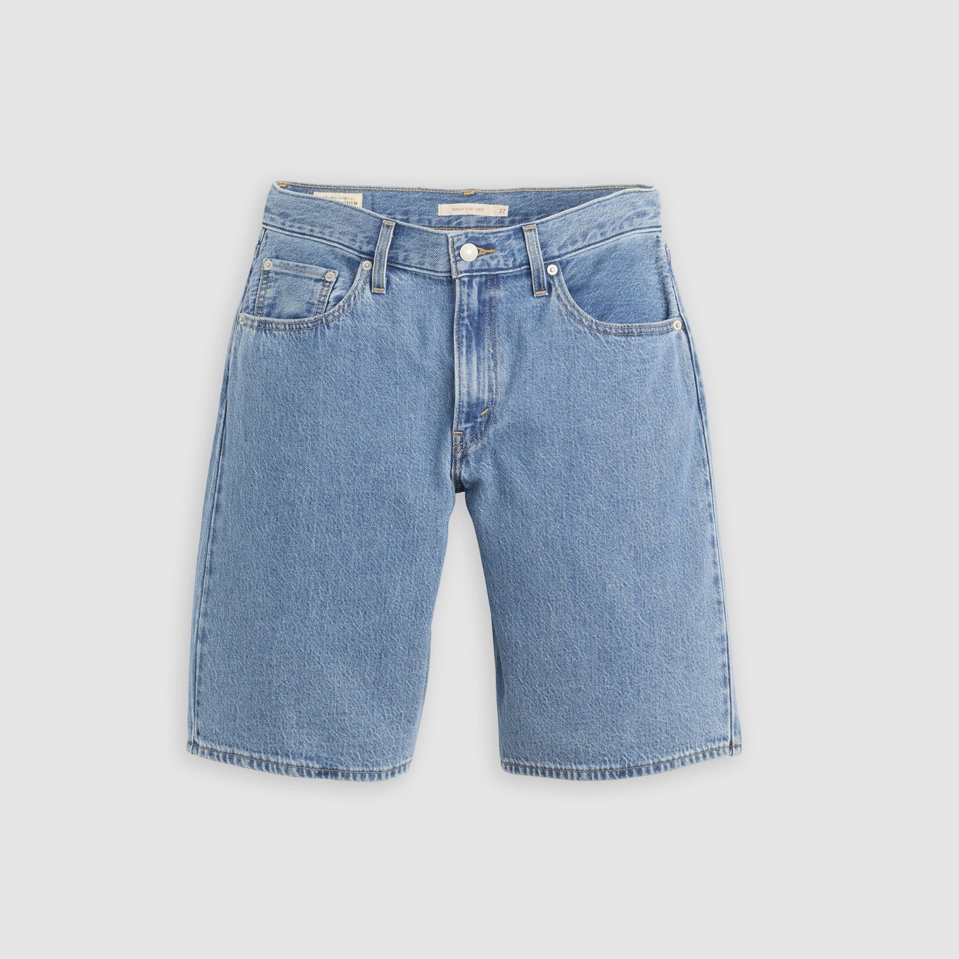 Levi's Jort Baggy Dad Bermuda donna denim oversize vita media Own It Blu - 6