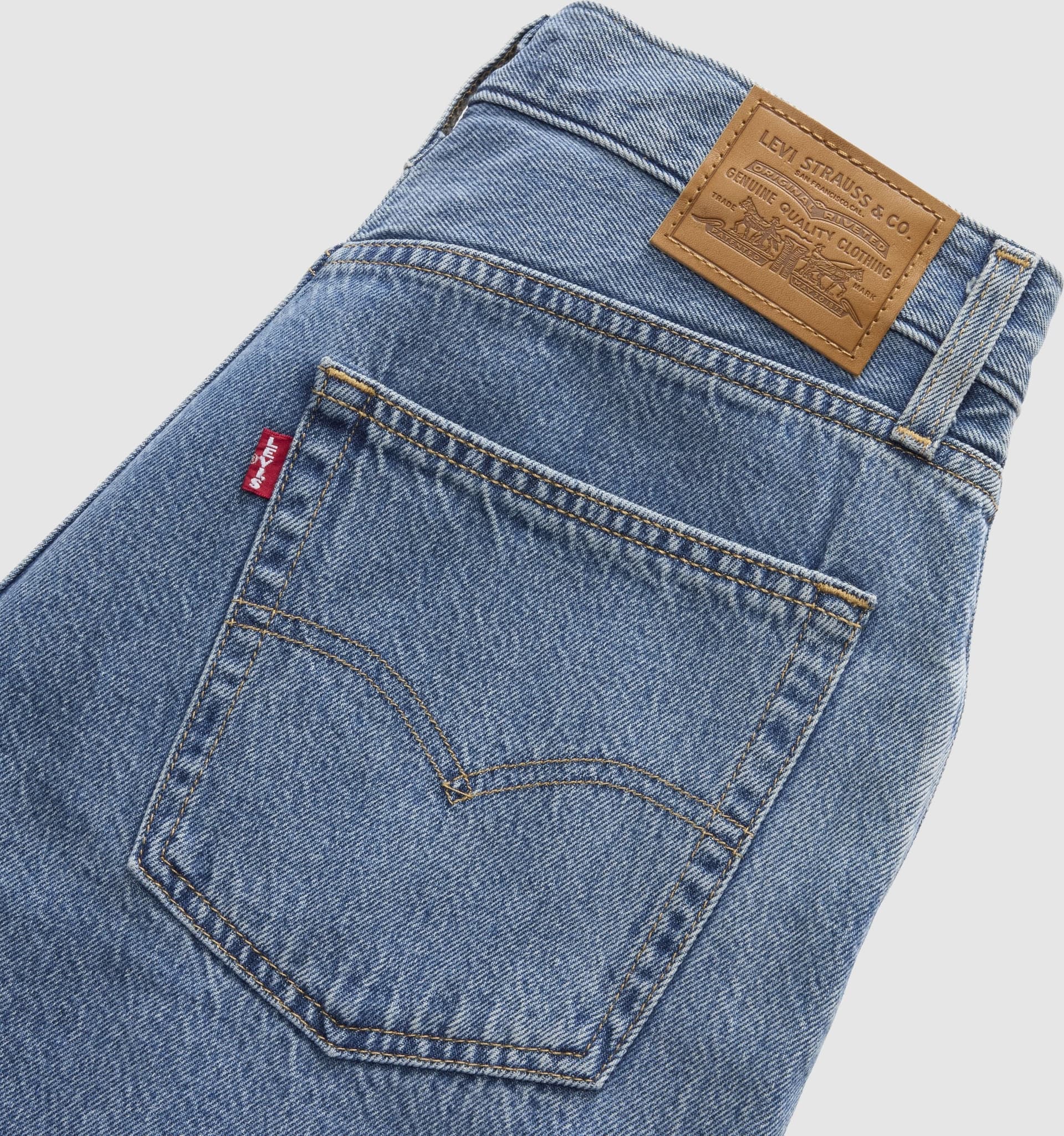 Levi's Jort Baggy Dad Bermuda donna denim oversize vita media Own It Blu - 7