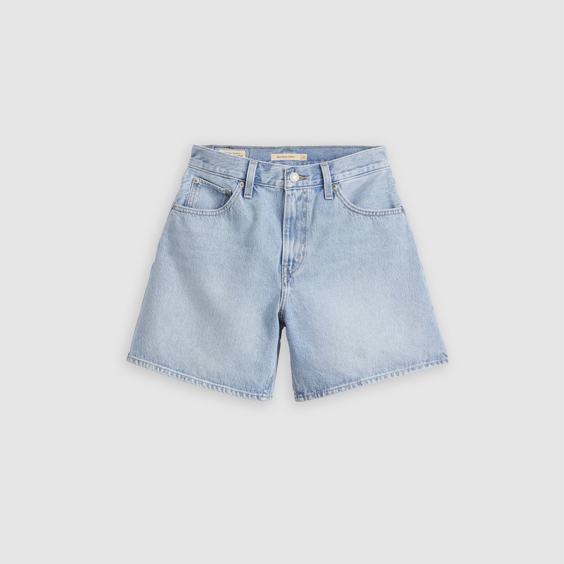 Levi's Short Oversize Bermuda Donna Vita Alta Denim Blu Far And Wide A93110000 - 5