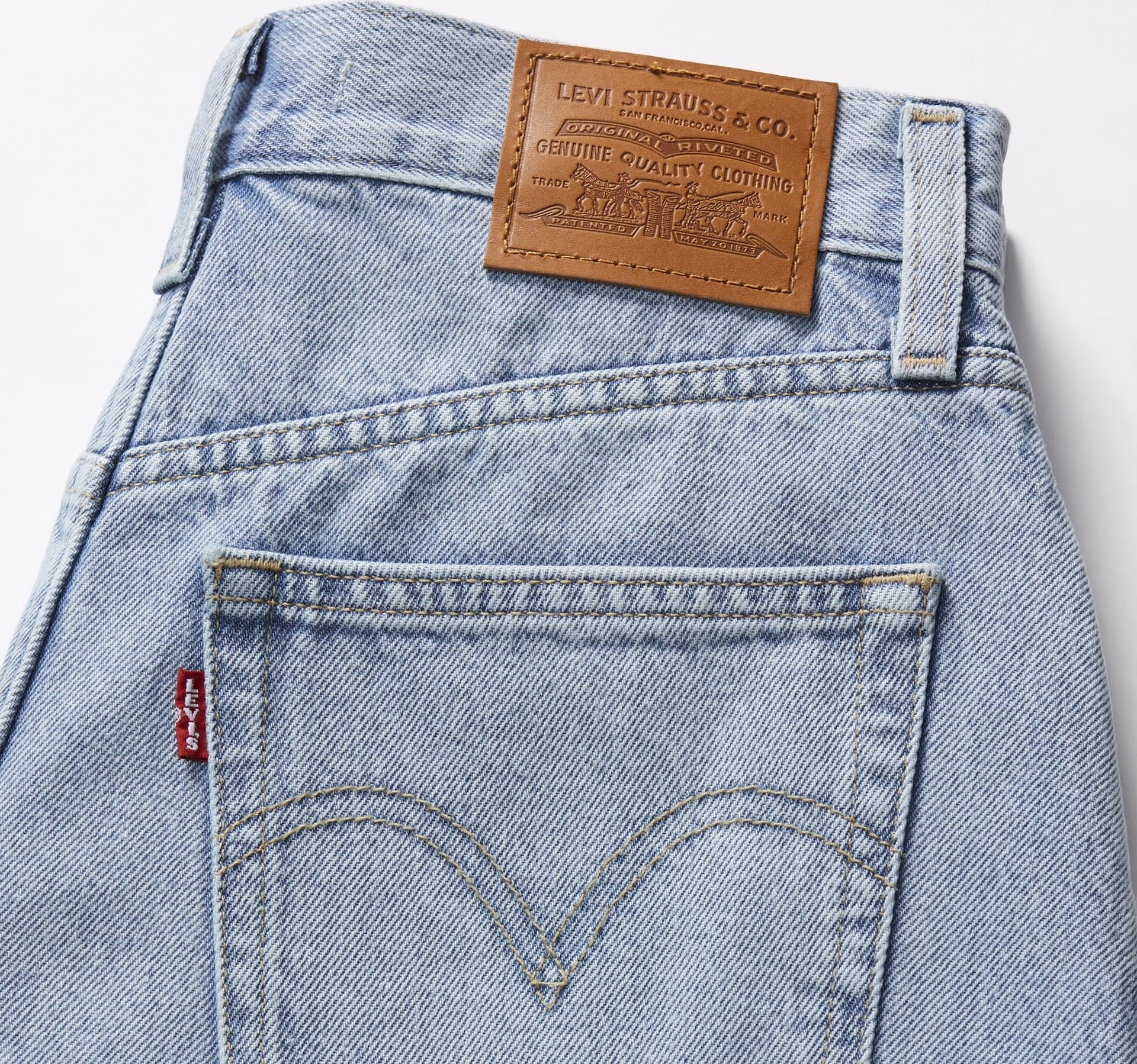 Levi's Short Oversize Bermuda Donna Vita Alta Denim Blu Far And Wide A93110000 - 6