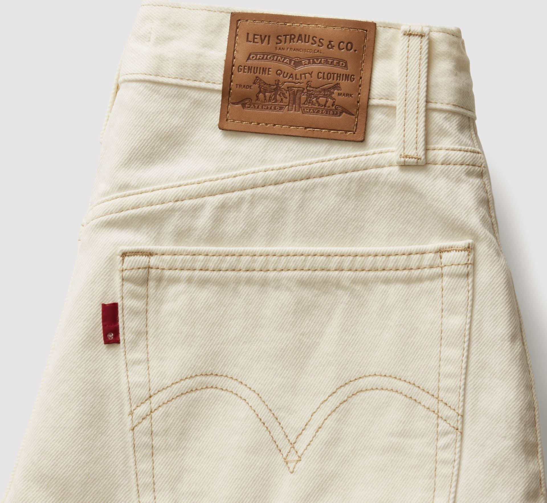 Levi's Short Oversize Donna Vita Alta Denim Bianco Snowing In LA A93110007 - 5