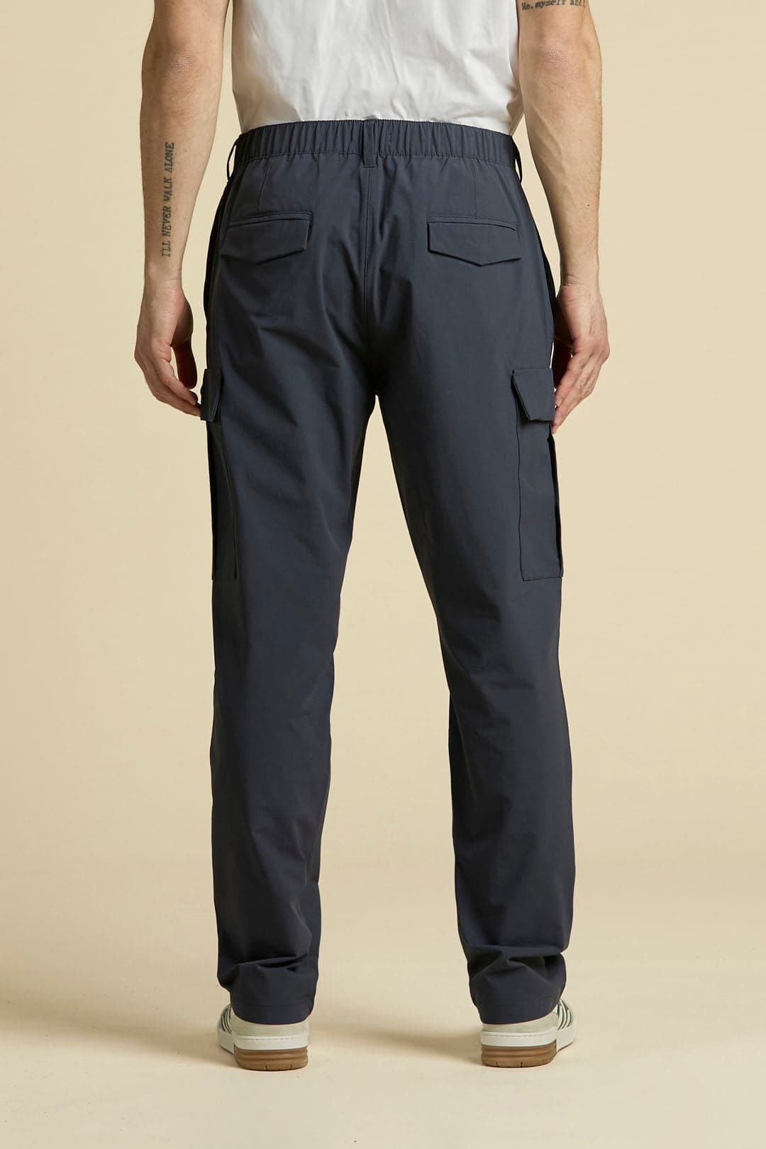 Pantalone Uomo Cargo Aeronautica Militare blu navy tessuto tecnico stretch - 4