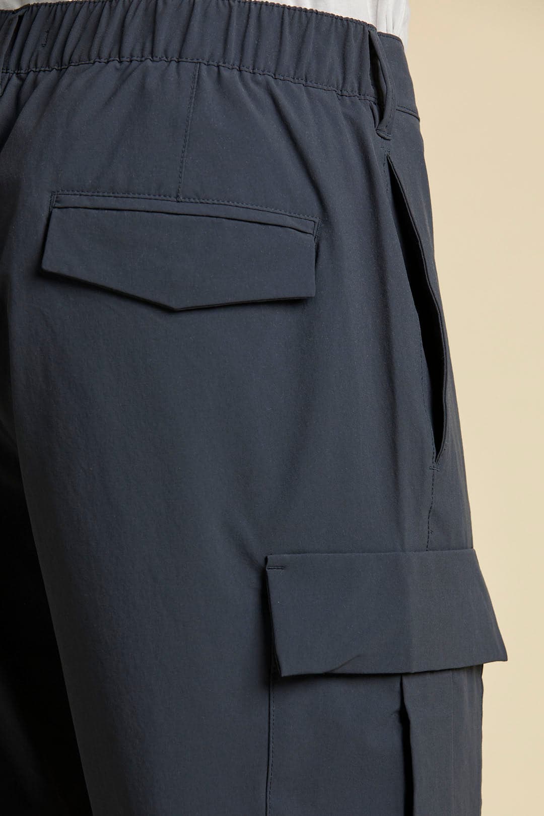 Pantalone Uomo Cargo Aeronautica Militare blu navy tessuto tecnico stretch - 7