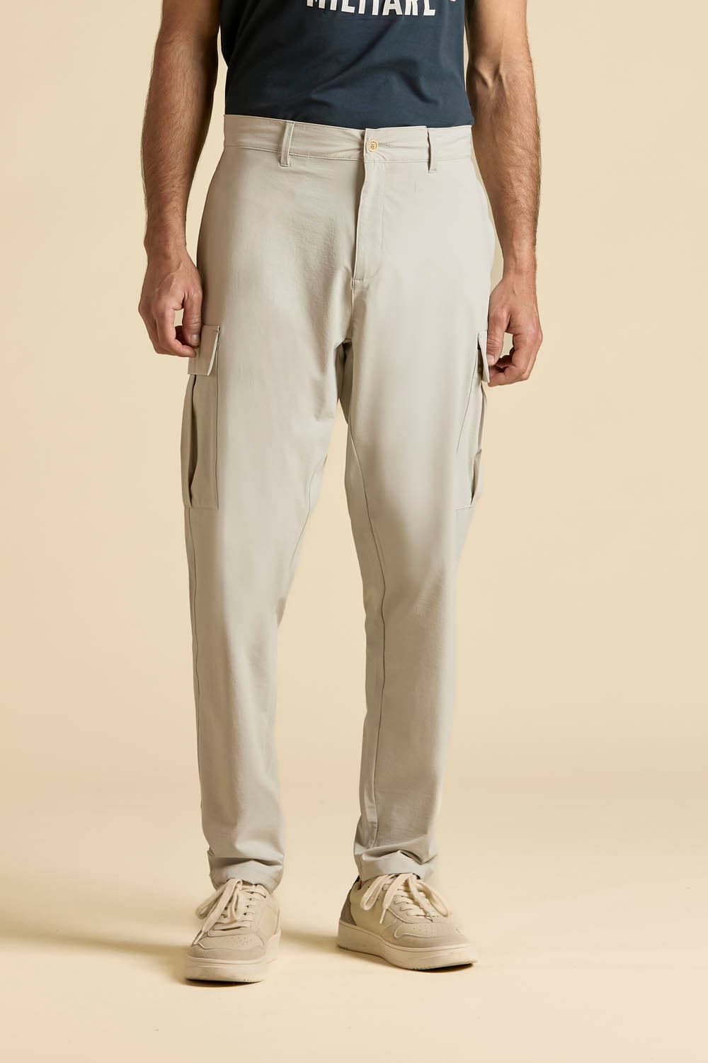 Pantalone Uomo Cargo Aeronautica Militare ghiaccio tessuto tecnico stretch - 2