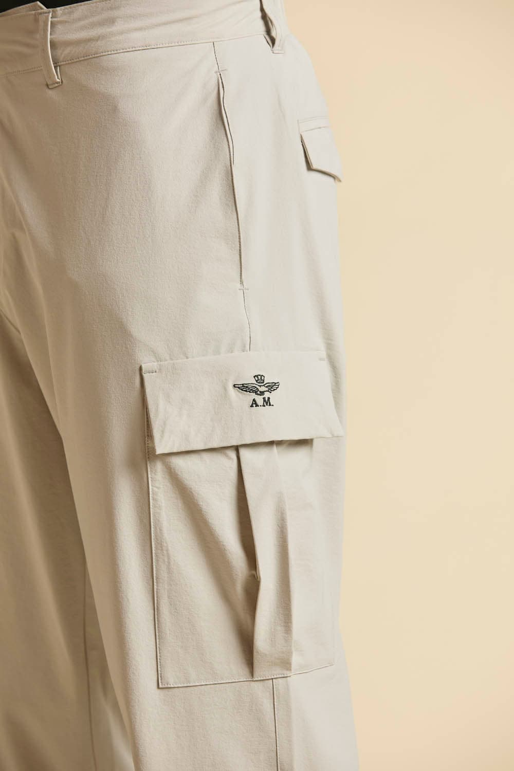 Pantalone Uomo Cargo Aeronautica Militare ghiaccio tessuto tecnico stretch - 5
