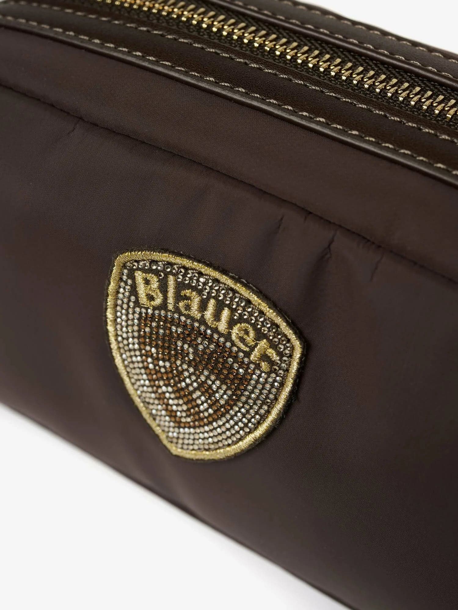Pochette Donna Blauer S6PICK01 beauty case nylon con logo glitter – Marrone - 3