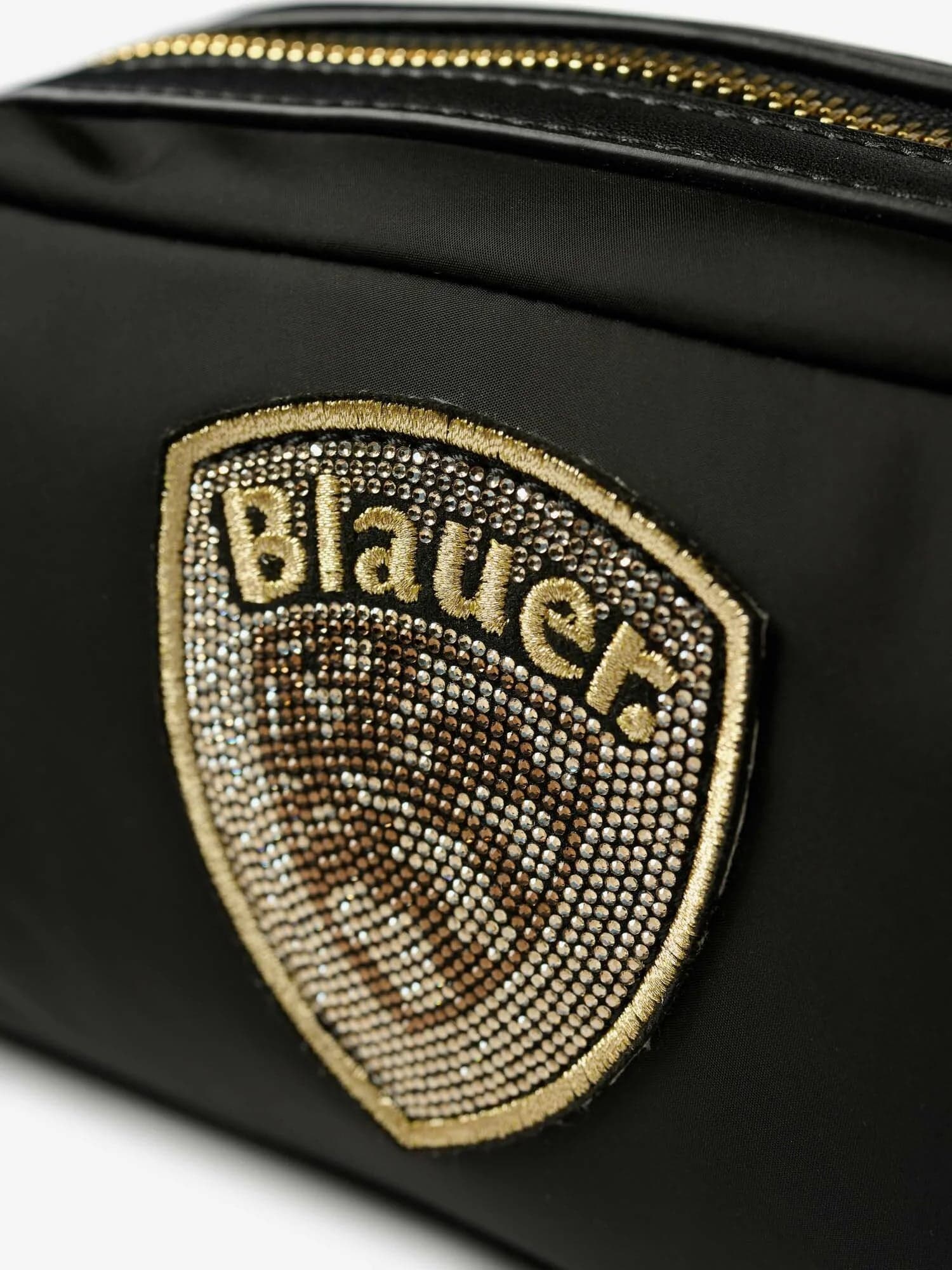 Pochette Donna Blauer S6PICK01 beauty case nylon con logo glitter – Nero - 3