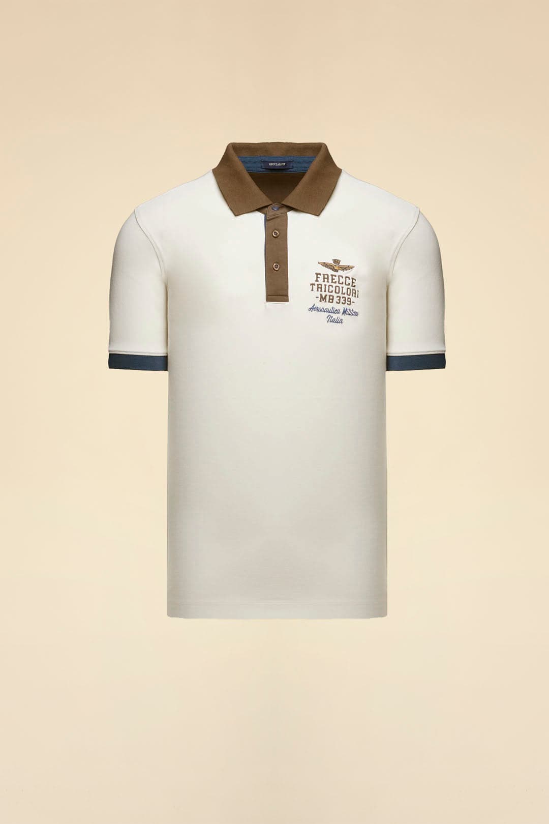 Polo Uomo Aeronautica Militare ghiaccio Frecce Tricolori piqué cotone - 2