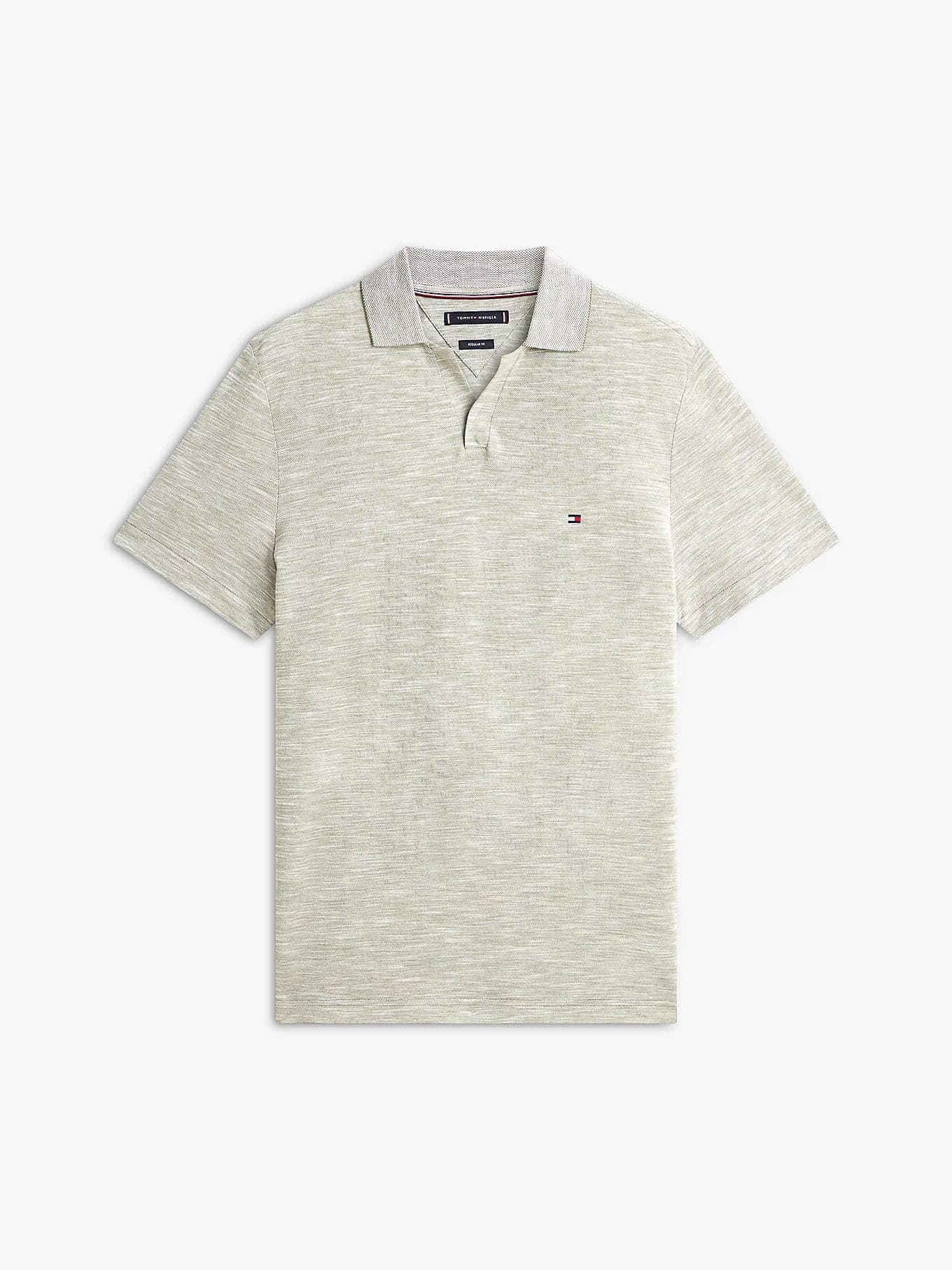 Polo uomo Tommy Hilfiger in piqué di cotone Oxford regular fit grigia MW0MW384820H9 - 5
