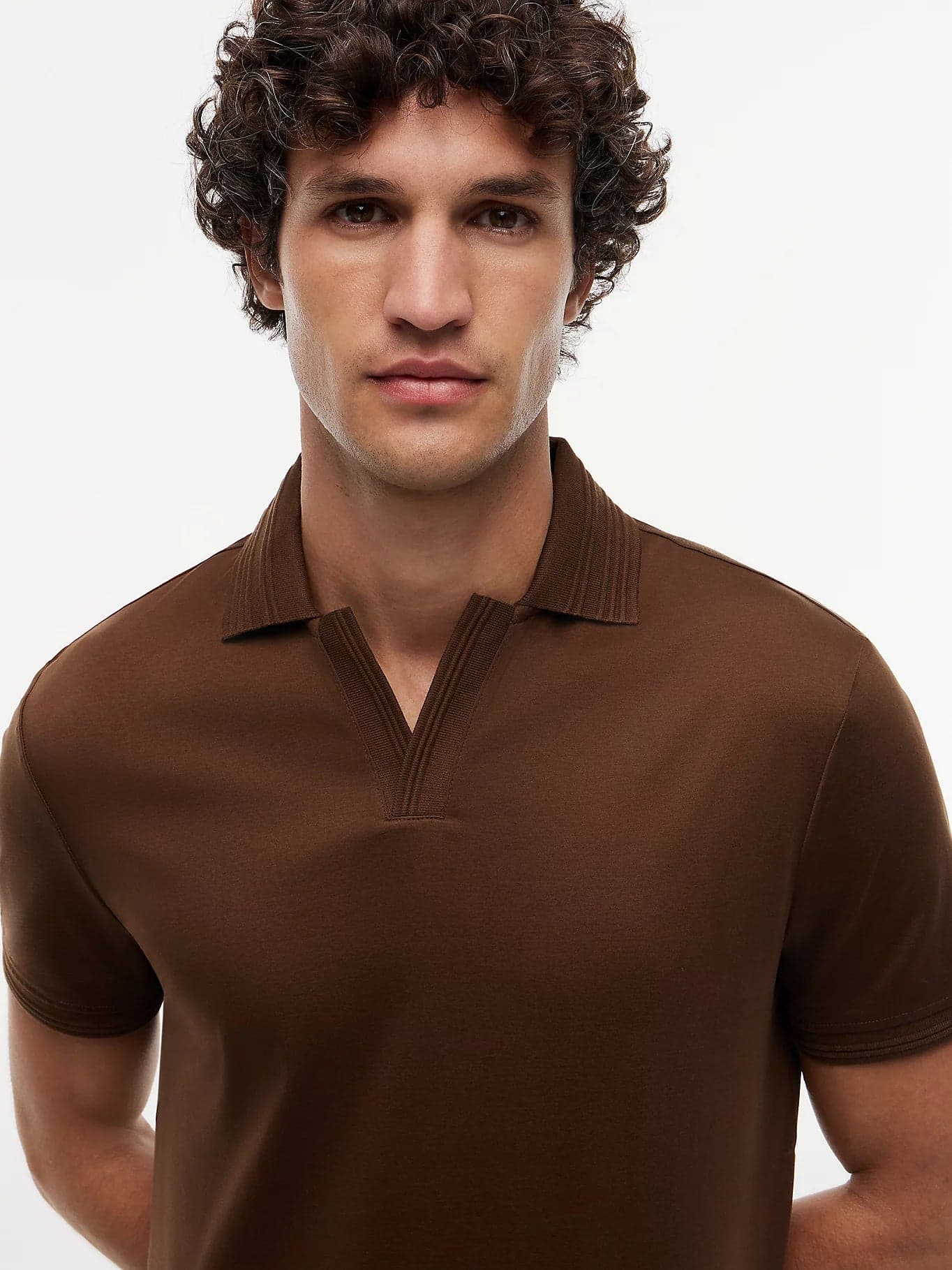 Polo uomo Tommy Hilfiger marrone in cotone mercerizzato interlock – Regular fit MW0MW42745GV0 - 3