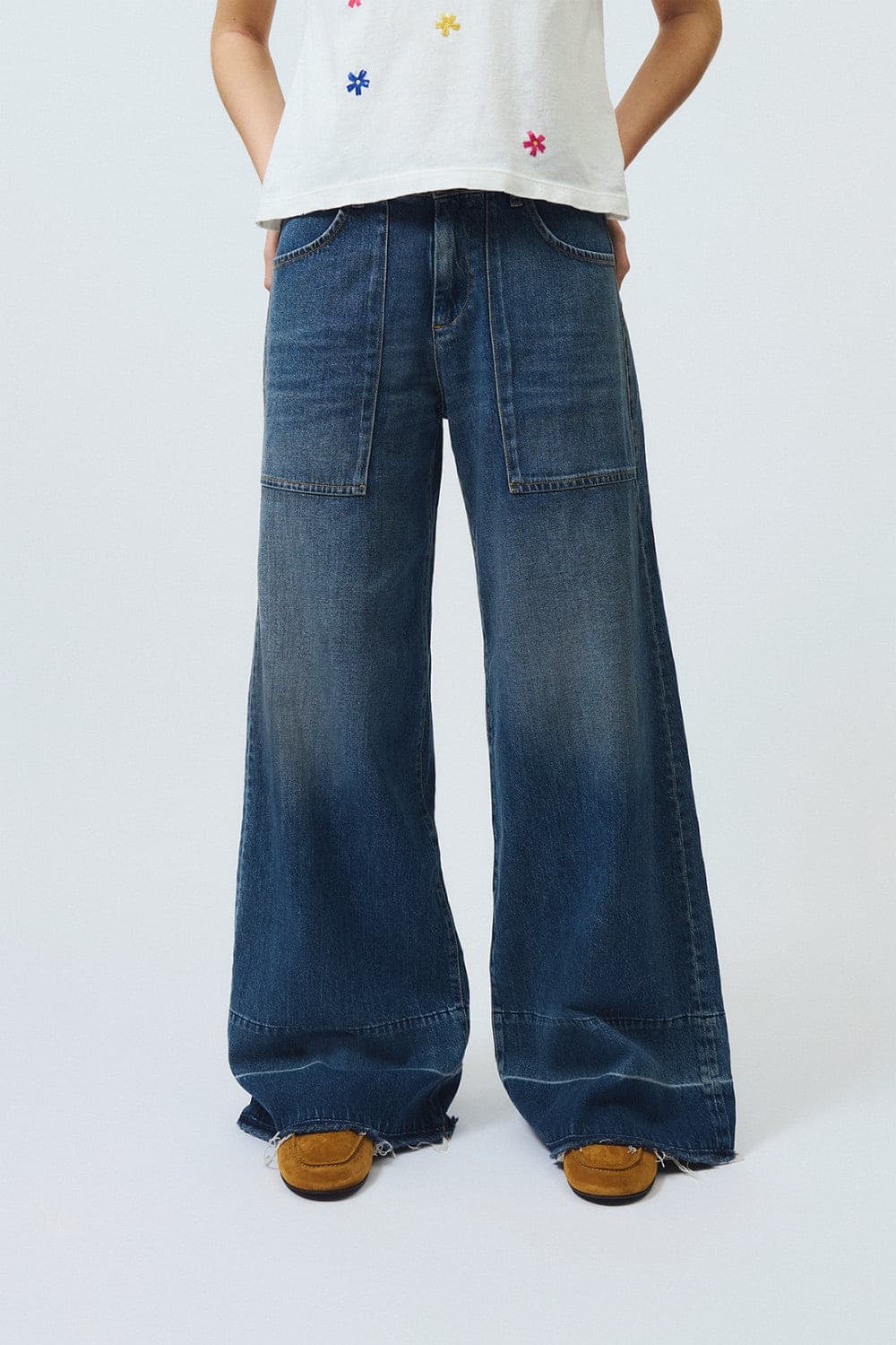 Roy Roger's jeans donna wide fit denim lyocell lavaggio medio Nicky - 2