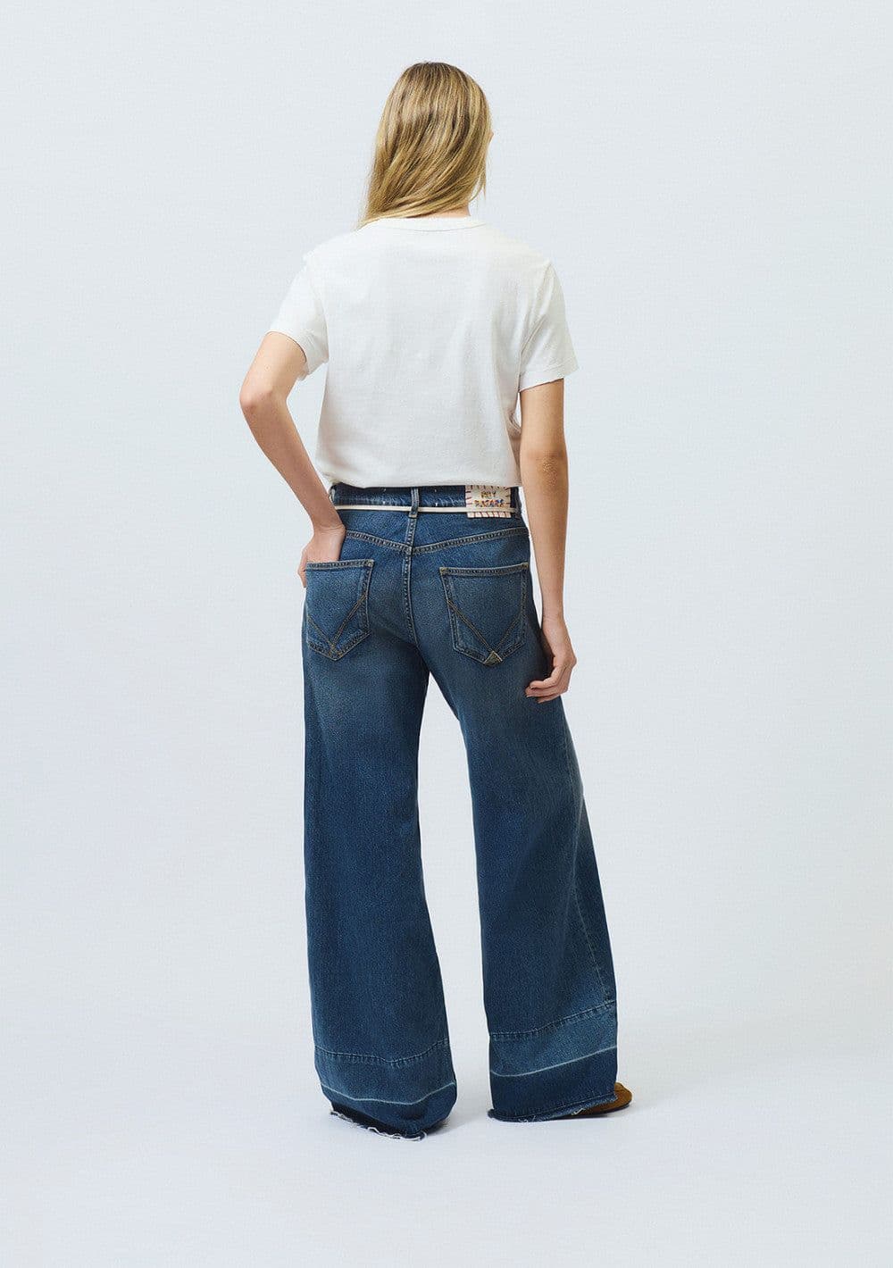 Roy Roger's jeans donna wide fit denim lyocell lavaggio medio Nicky - 4