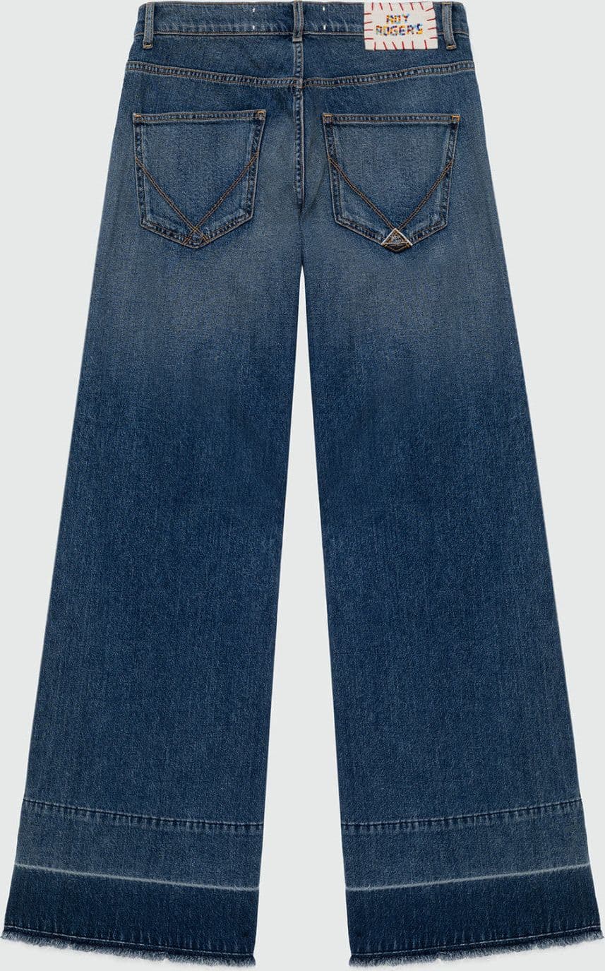 Roy Roger's jeans donna wide fit denim lyocell lavaggio medio Nicky - 7