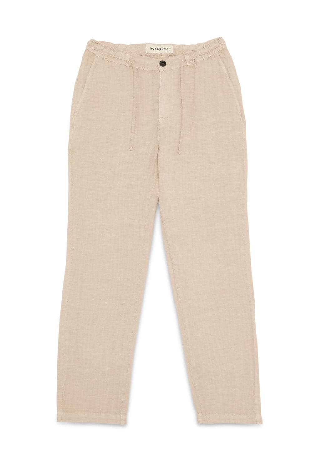 Roy Roger's pantalone uomo chino Portofino in lino sand regular fit - 5