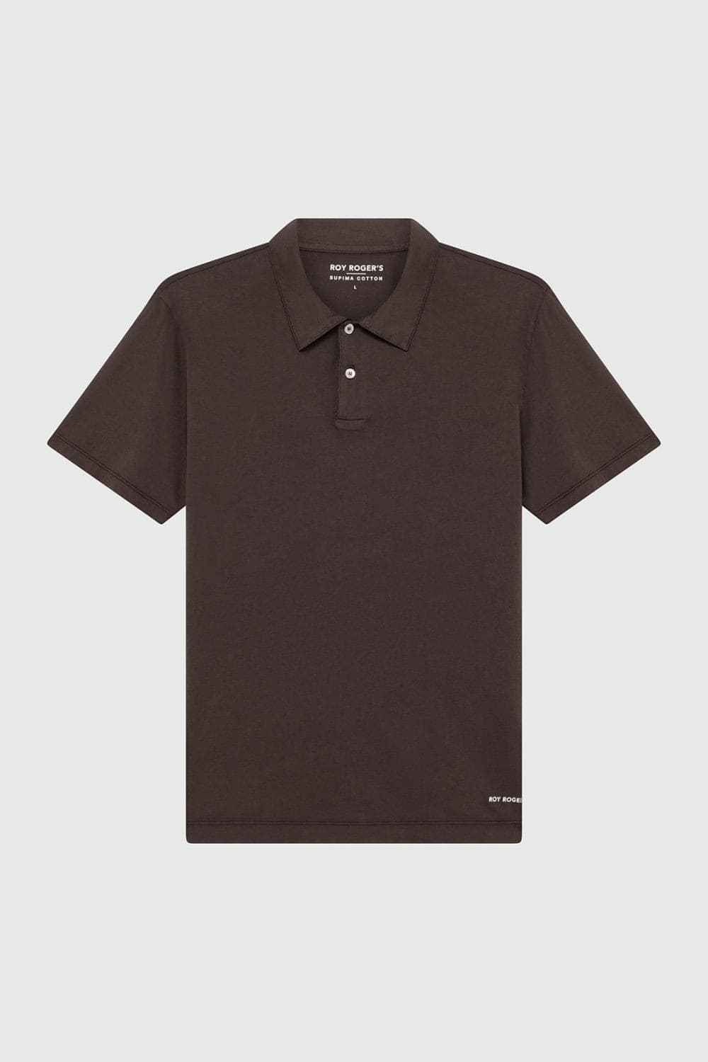 Roy Roger's polo uomo Supima jersey marrone regular fit - 5