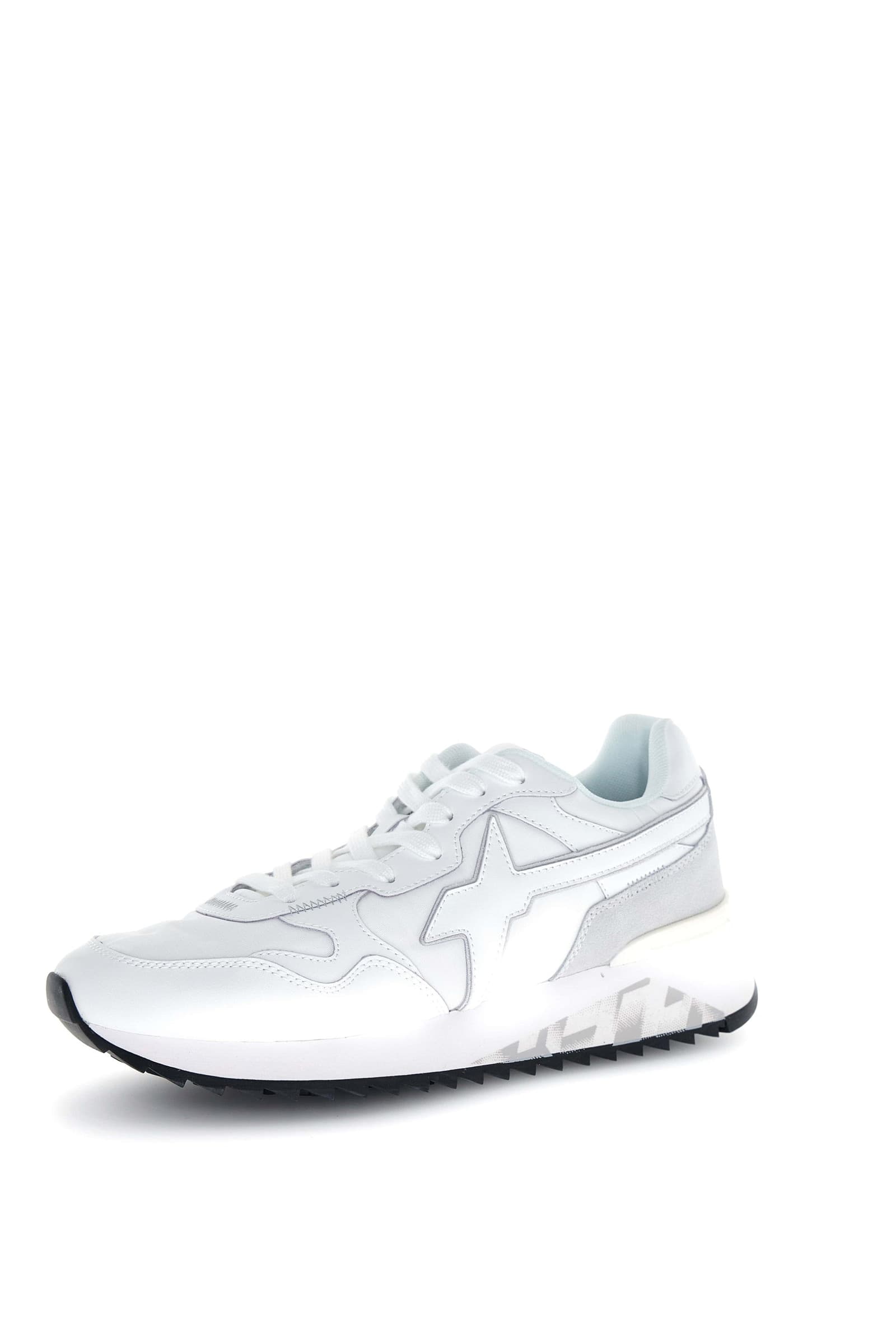 Scarpe Uomo W6YZ YAK bianche in pelle e tessuto – Sneakers running lifestyle - 5