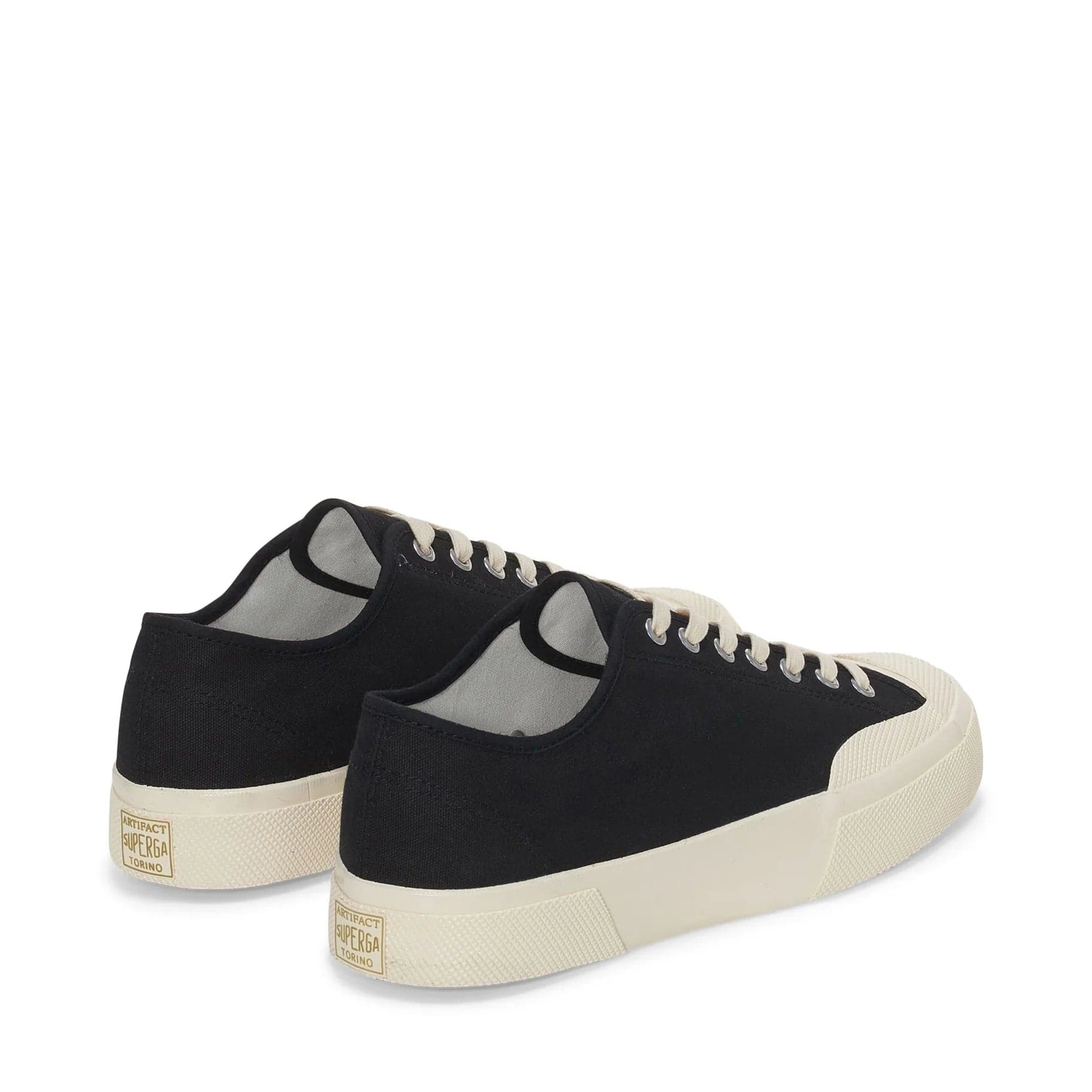 Superga Artifact Works Sneaker Uomo in Tela Nera Off White S51347W A0U - 3