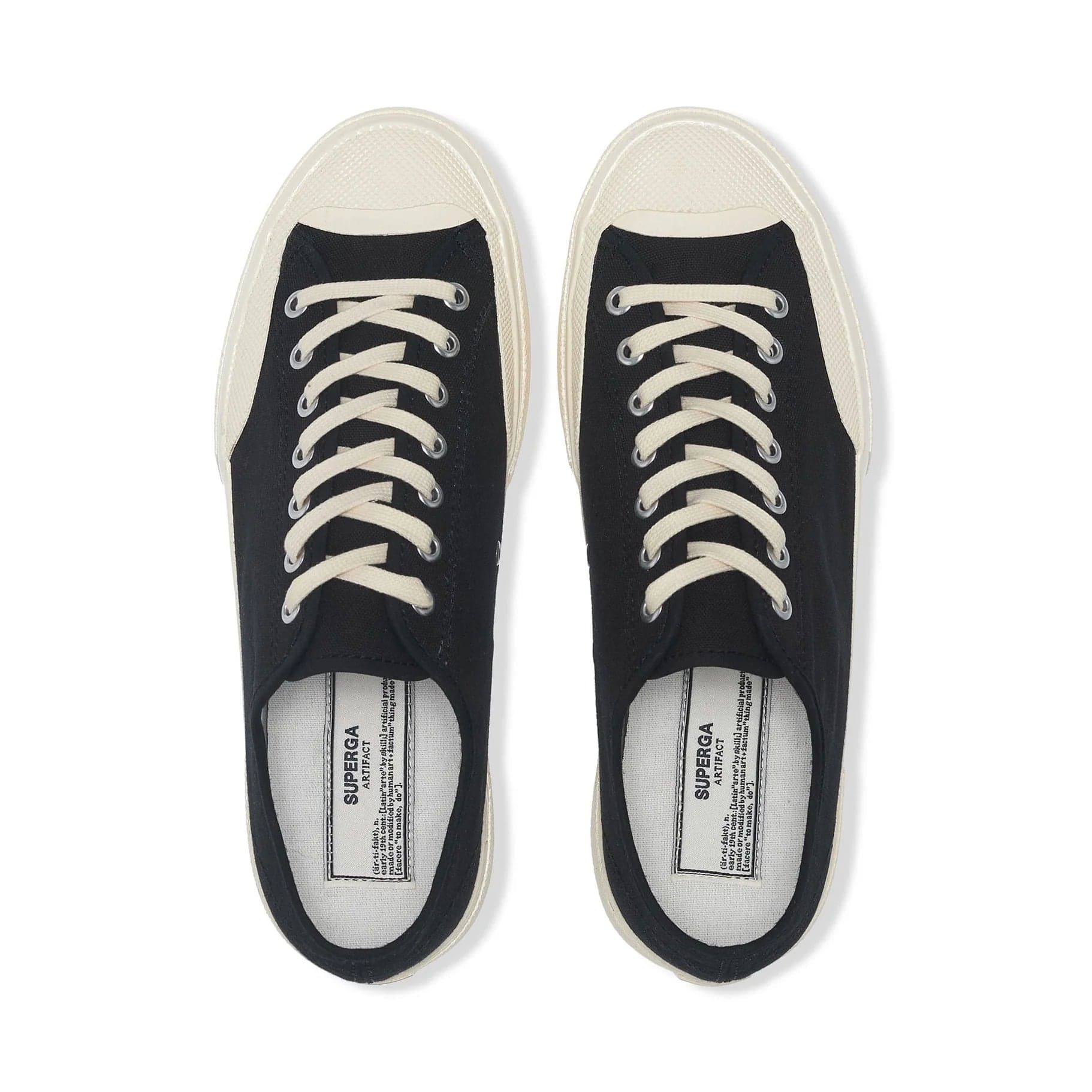 Superga Artifact Works Sneaker Uomo in Tela Nera Off White S51347W A0U - 4