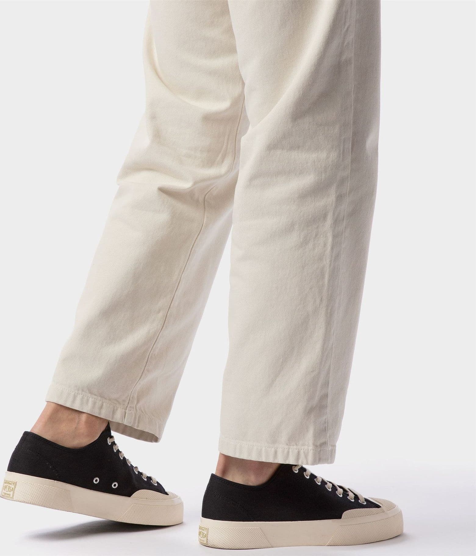 Superga Artifact Works Sneaker Uomo in Tela Nera Off White S51347W A0U - 7