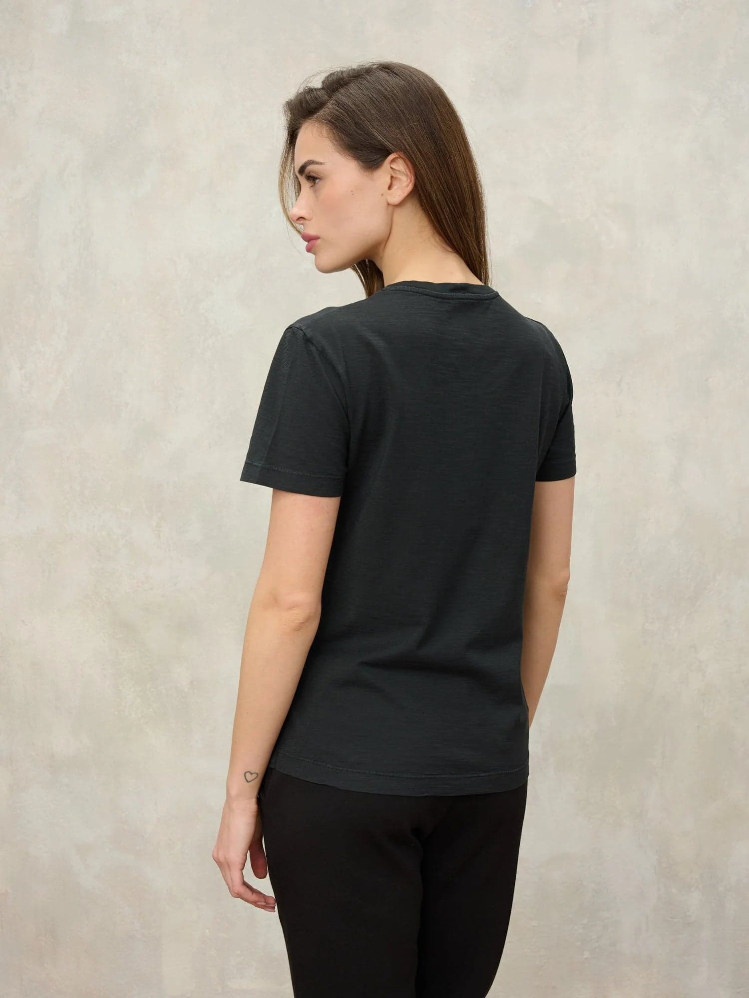 T-shirt Donna Blauer Graham 26SBLDH02411 con logo glitterato – Nero - 4