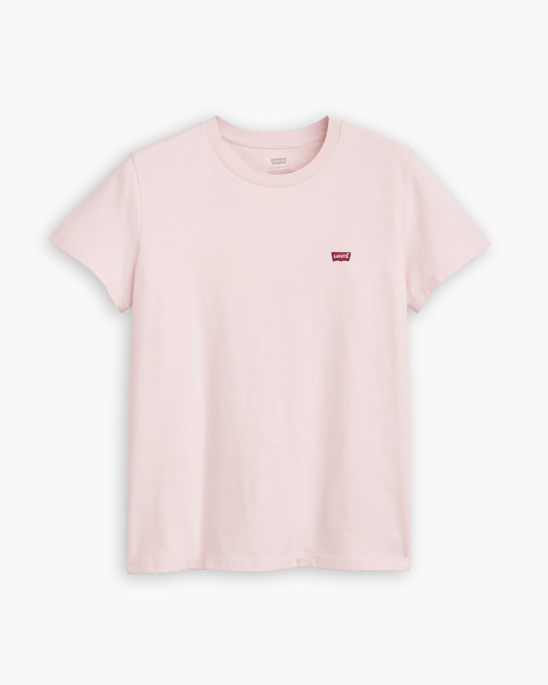 T-shirt donna Levi's Perfect Tee rosa in cotone girocollo vestibilità standard - 4