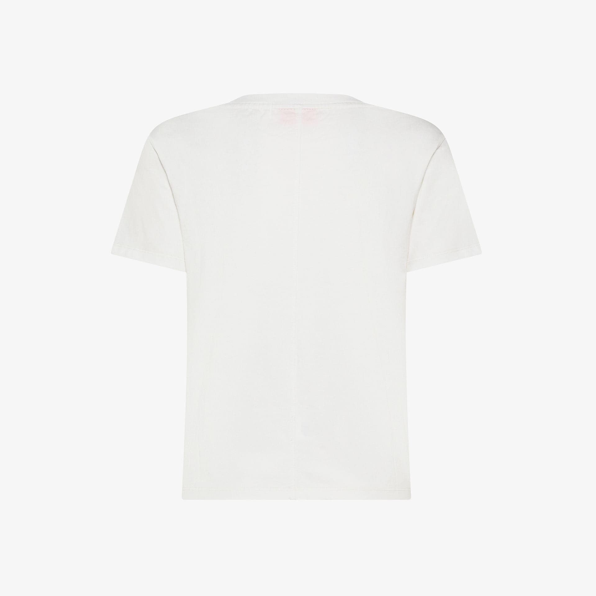 T-shirt donna Sun68 bianco panna special dyed in cotone con ricamo fluo - 2