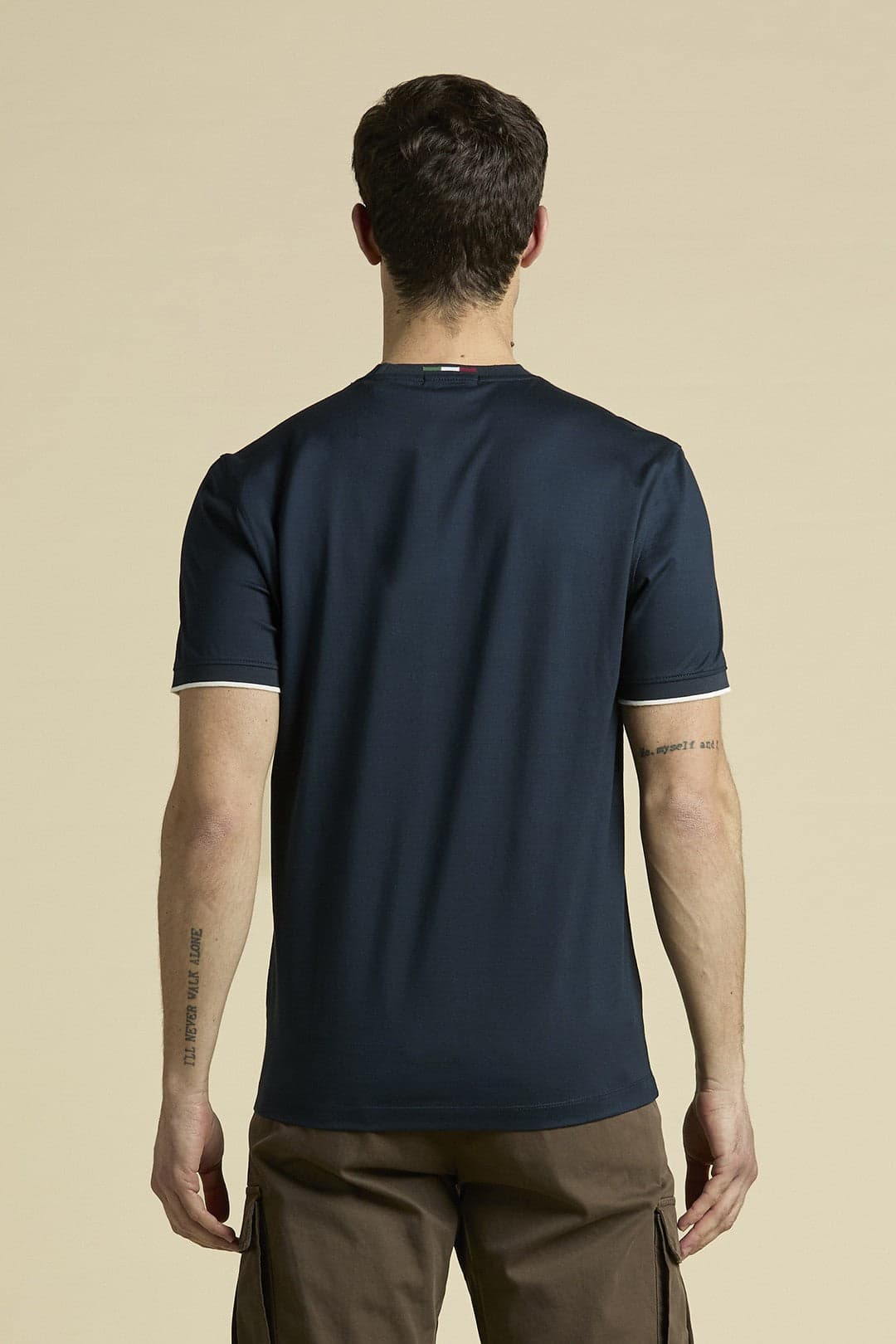 T-shirt Uomo Aeronautica Militare blu navy cotone mercerizzato girocollo - 2
