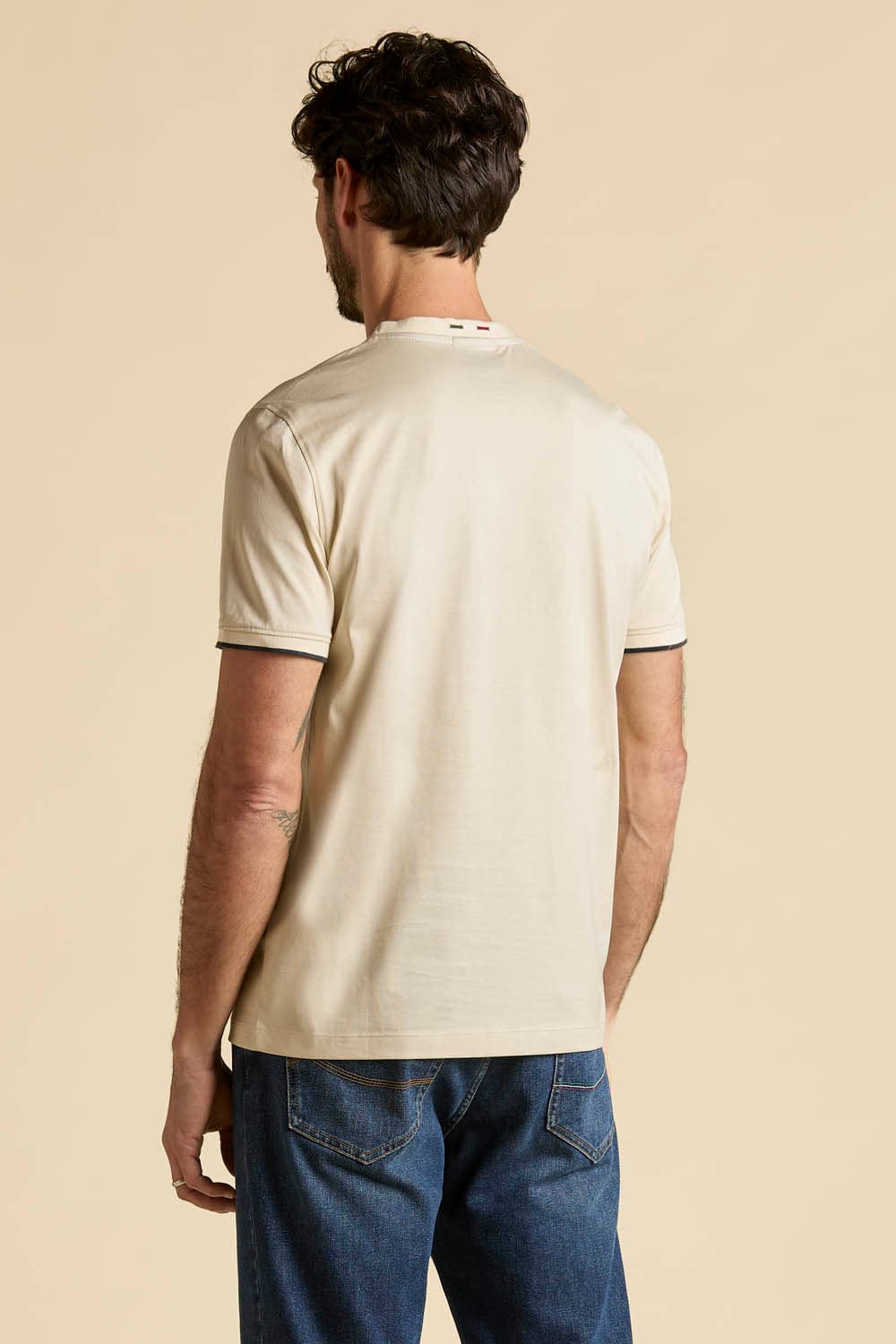 T-shirt Uomo Aeronautica Militare ghiaccio cotone mercerizzato girocollo - 2