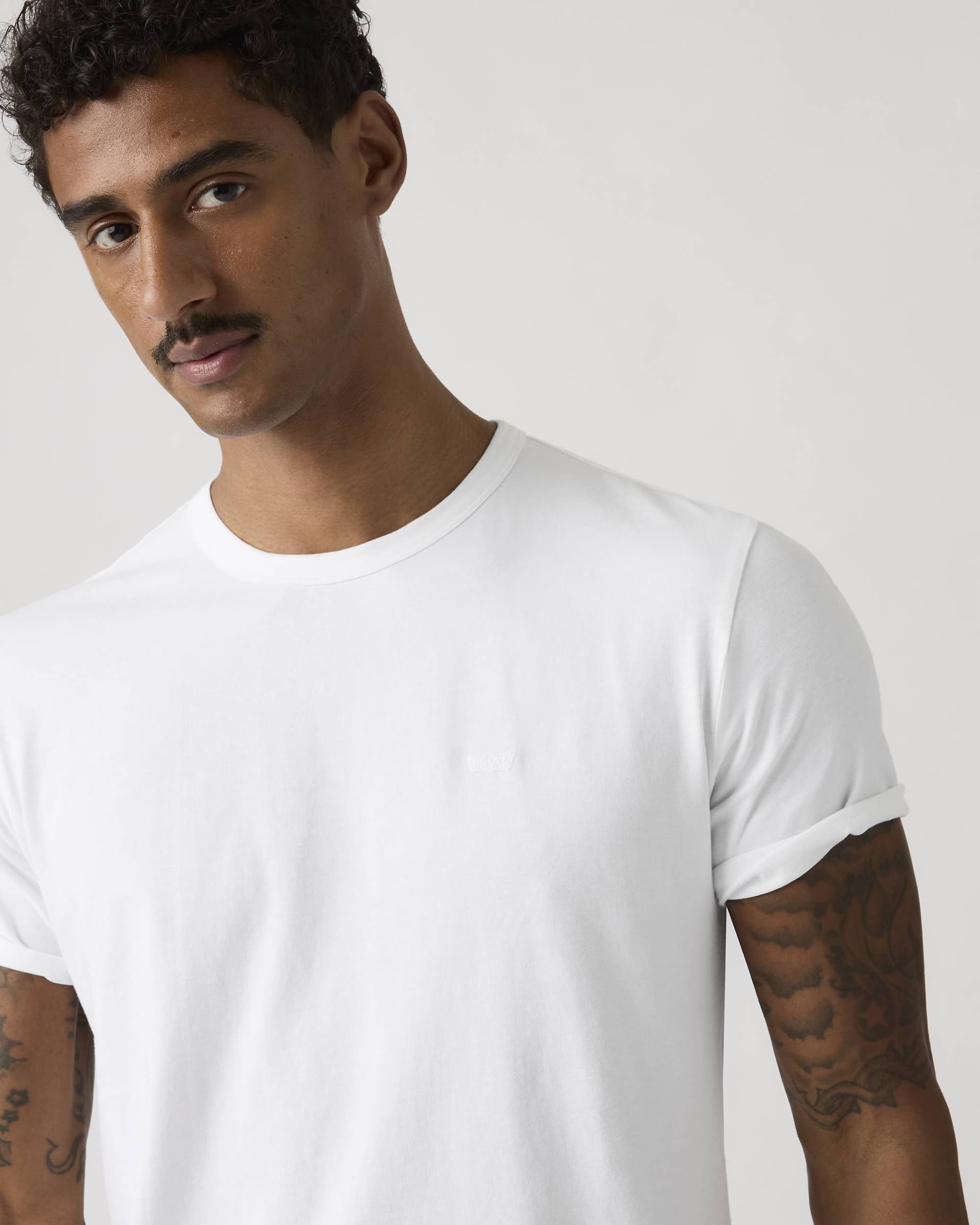T-shirt uomo Levi's Original girocollo in cotone bianco 005GX0000 - 3
