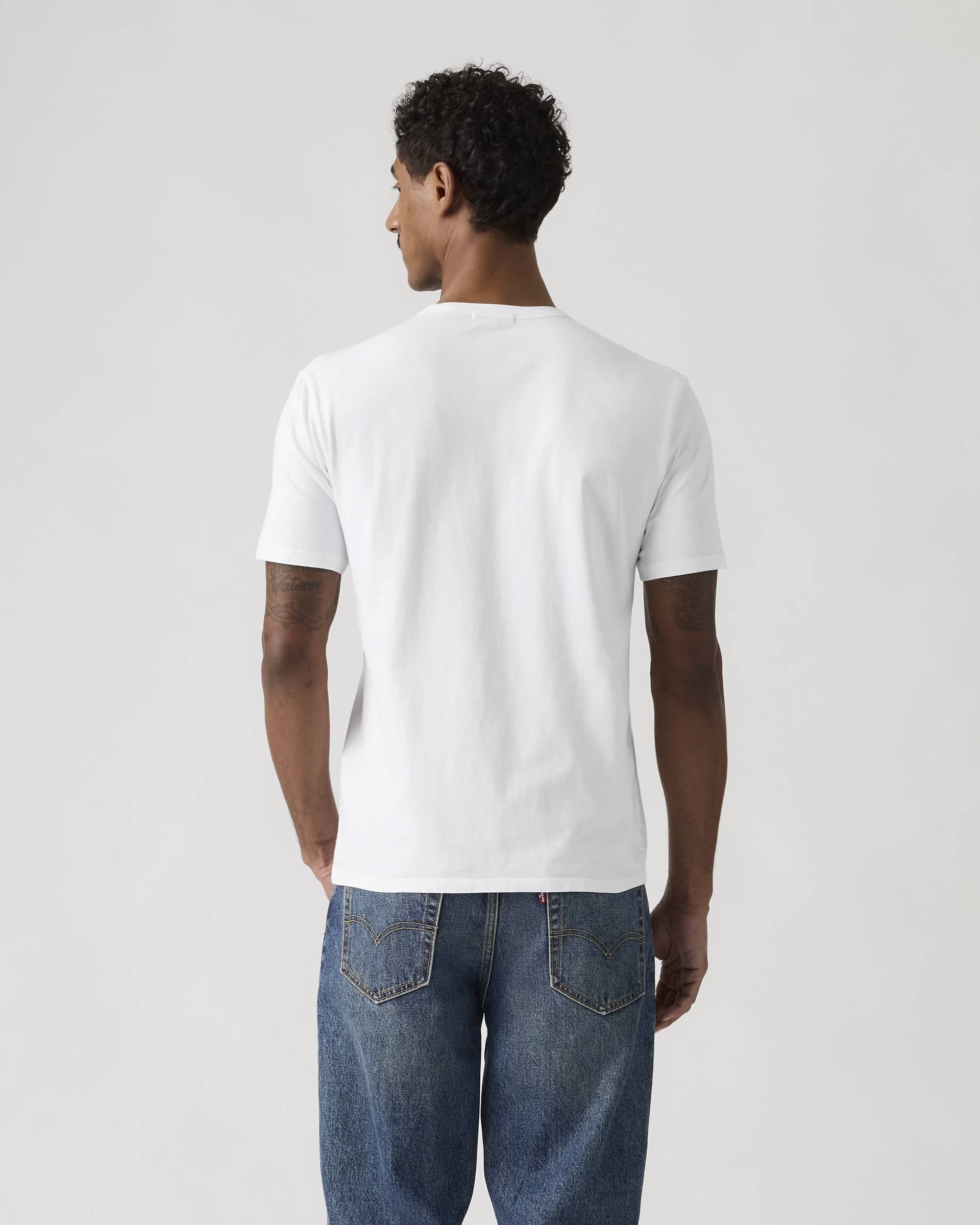 T-shirt uomo Levi's Original girocollo in cotone bianco 005GX0000 - 4