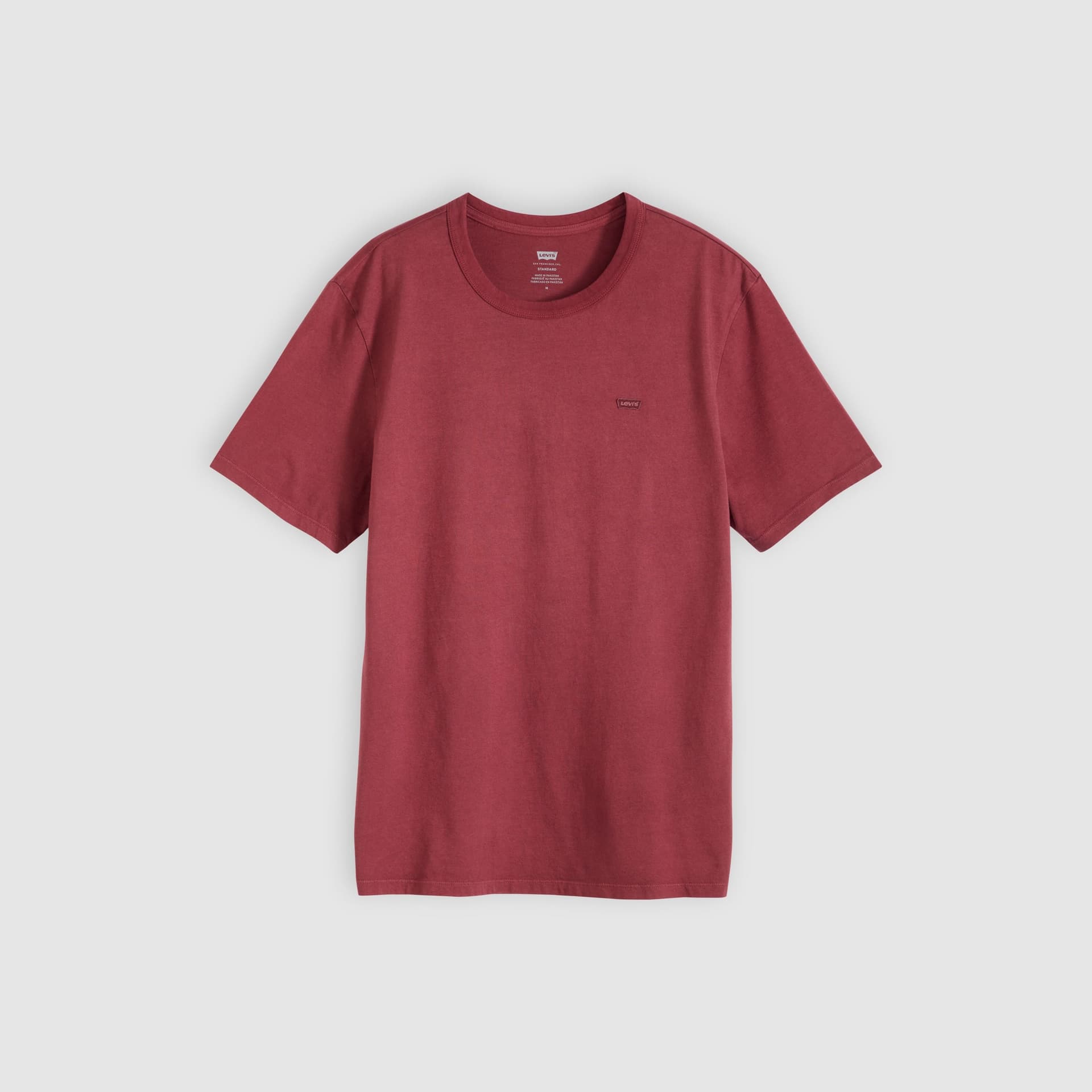 T-shirt uomo Levi's Original girocollo in cotone rosso garment dyed - 5