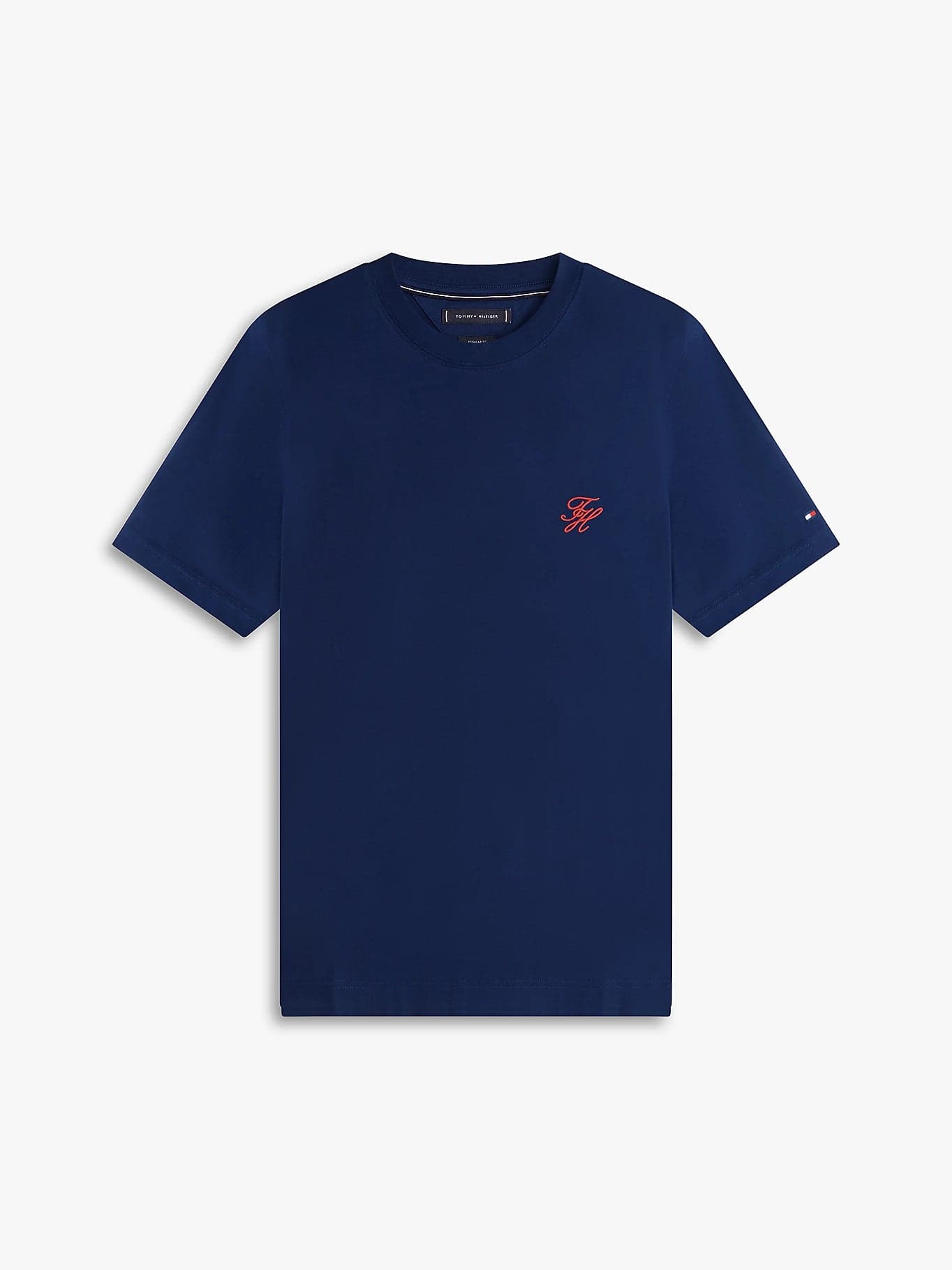 T-shirt uomo Tommy Hilfiger in cotone mercerizzato con logo ricamato – MW0MW43066DCC - 5
